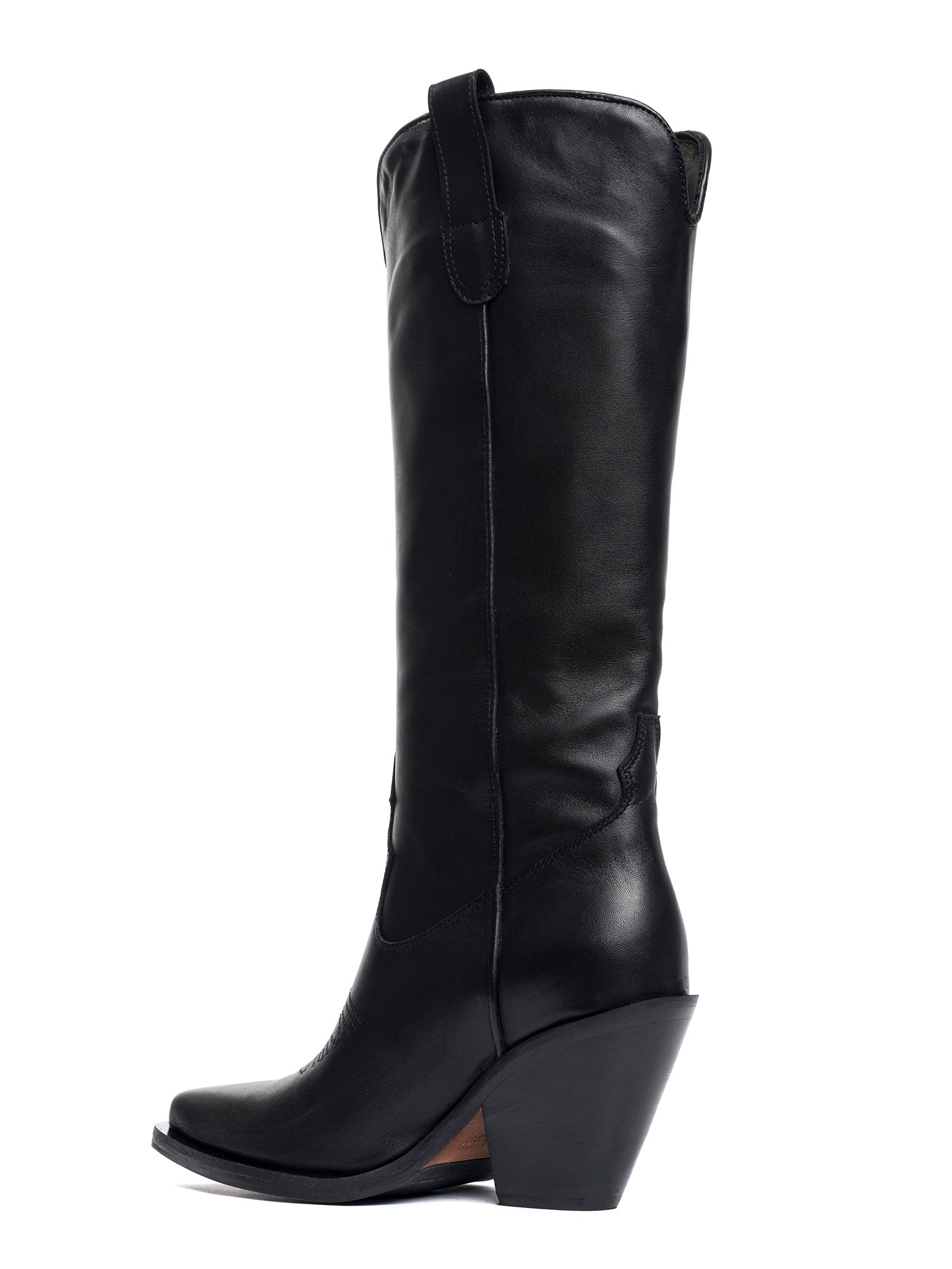 Stivali texani in vitello nero 2331