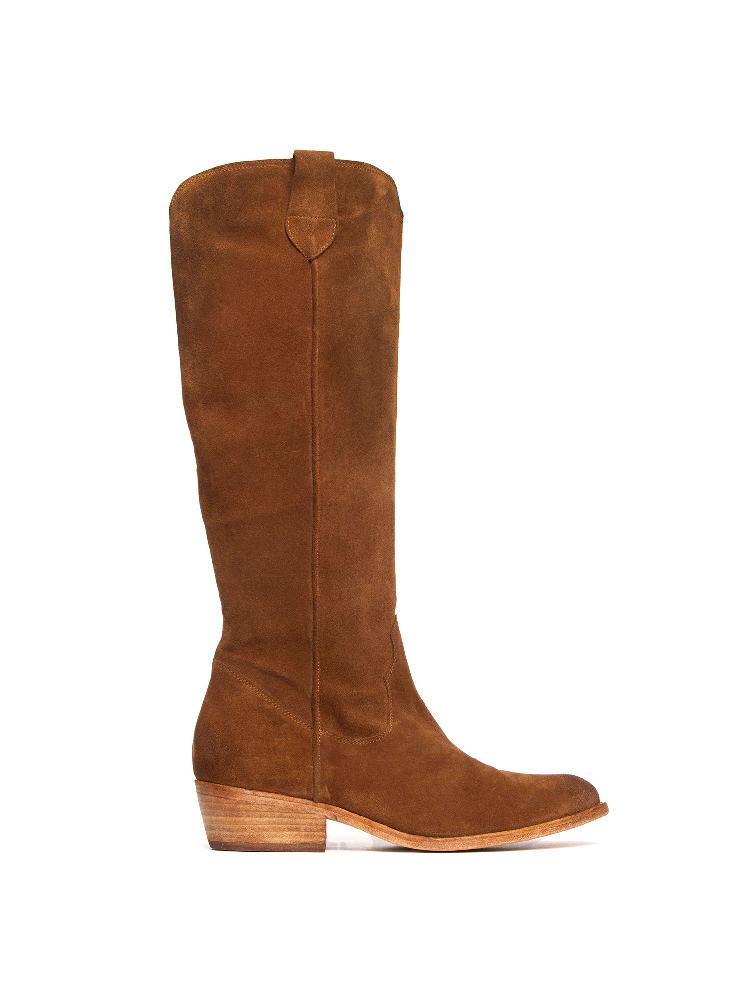 Stivali texani in camoscio whiskey 2713