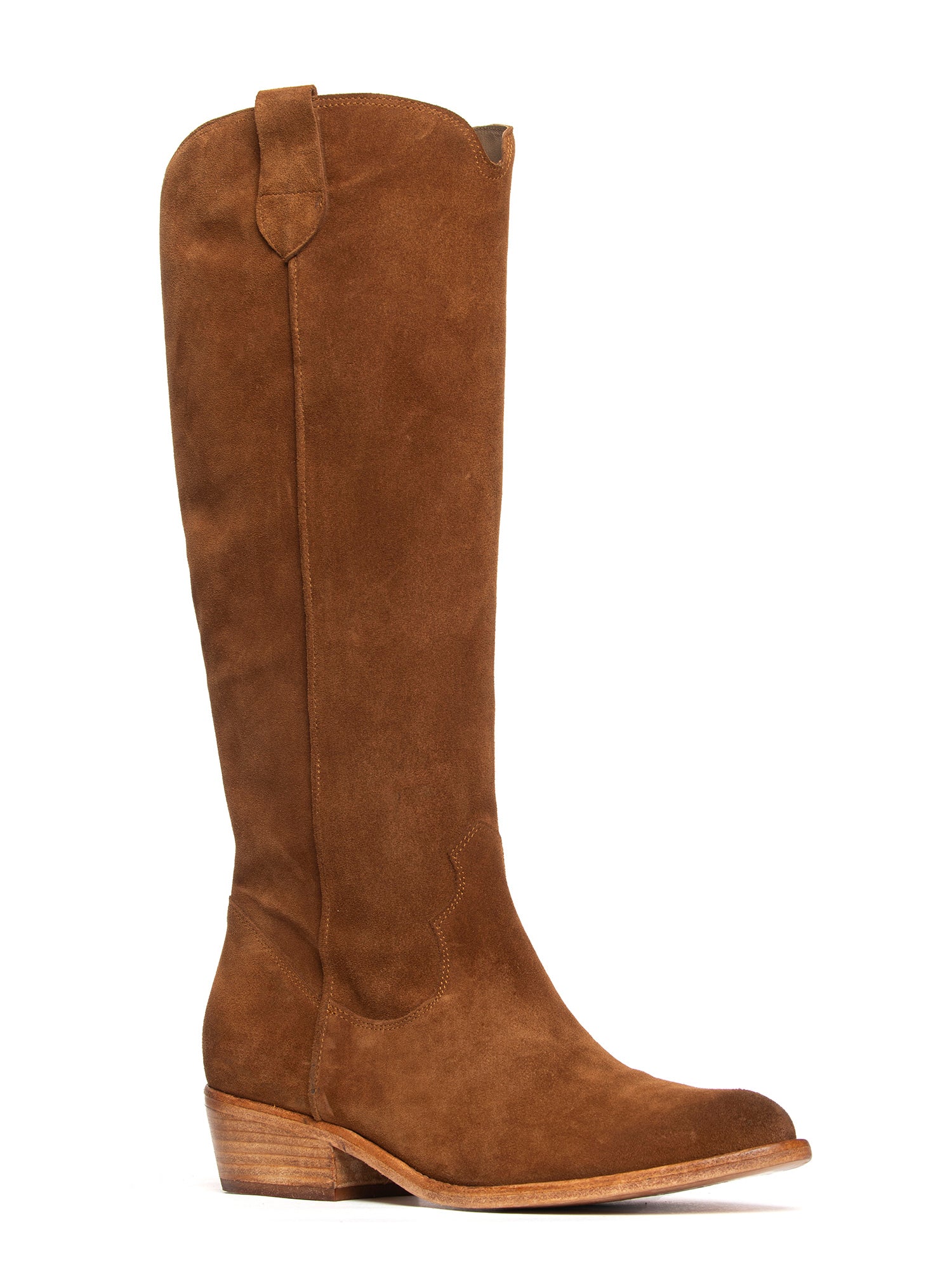 Stivali texani in camoscio whiskey 2713