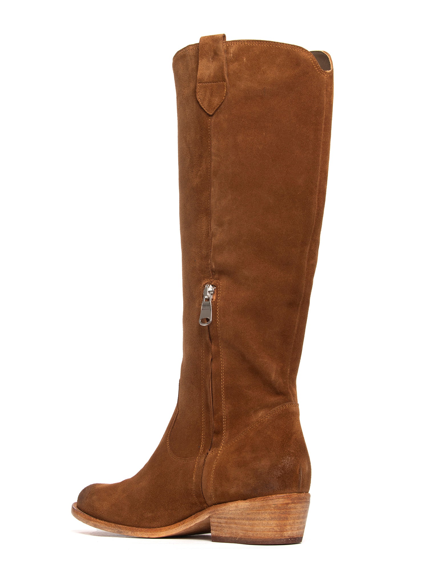 Stivali texani in camoscio whiskey 2713