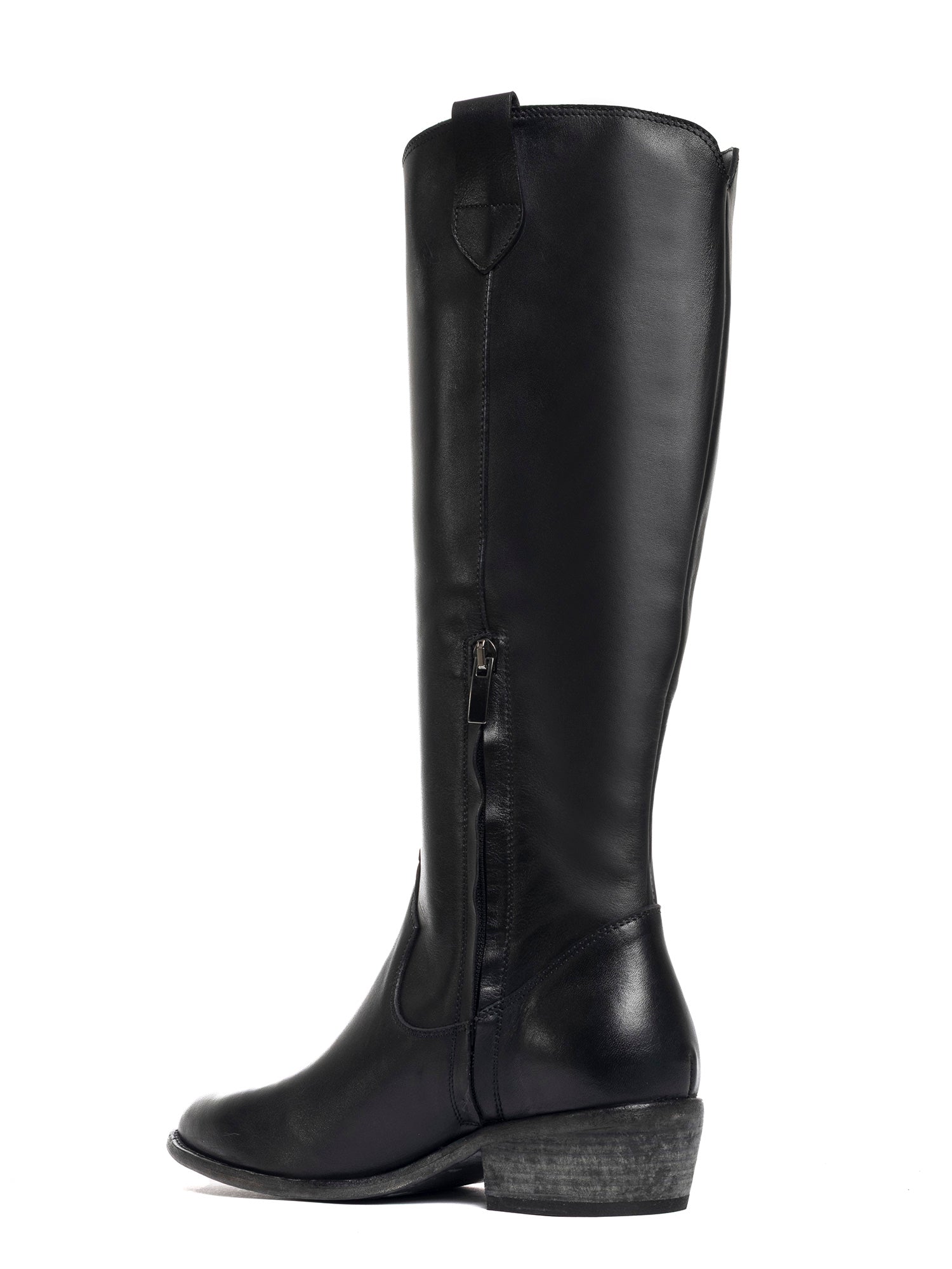 Stivali texani in vitello nero 2713