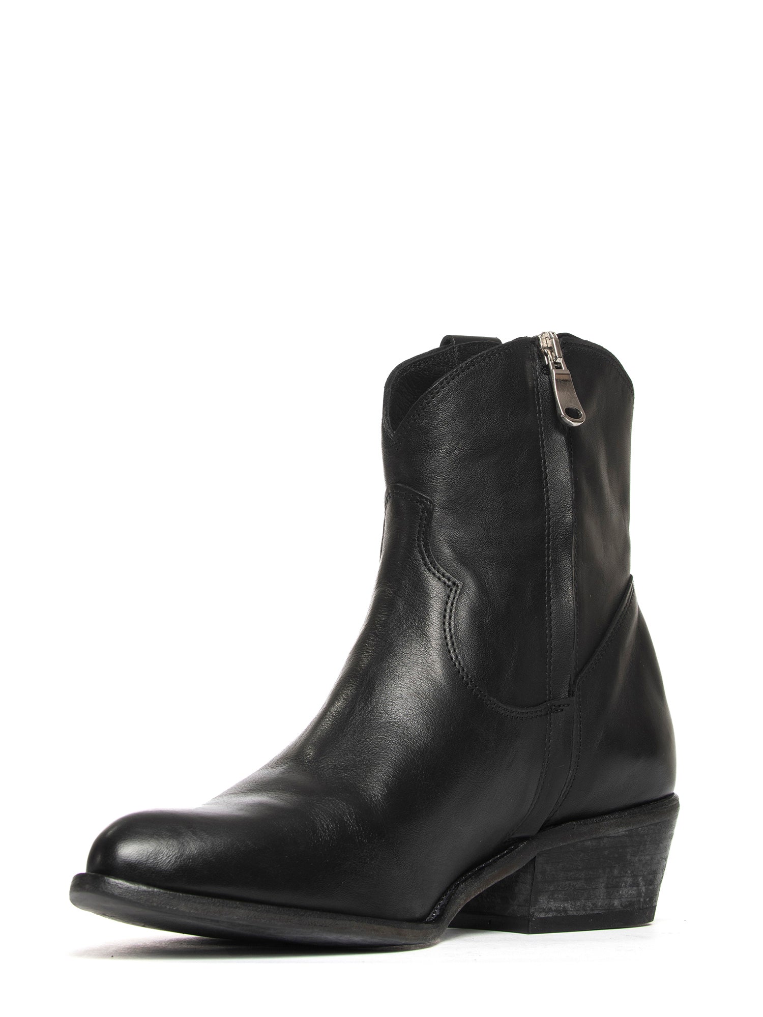 Tronchetti texani in vitello nero 2715