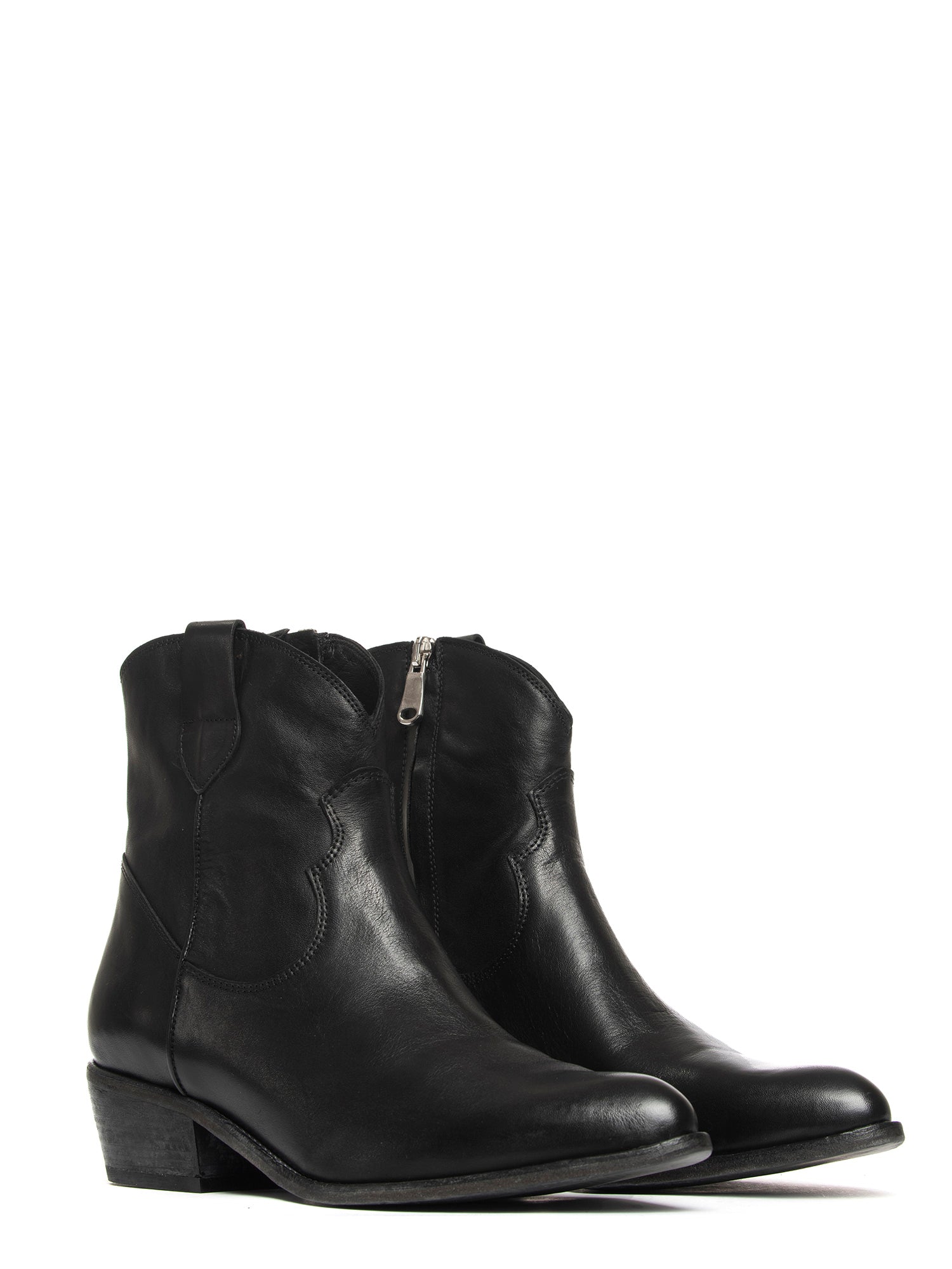 Tronchetti texani in vitello nero 2715