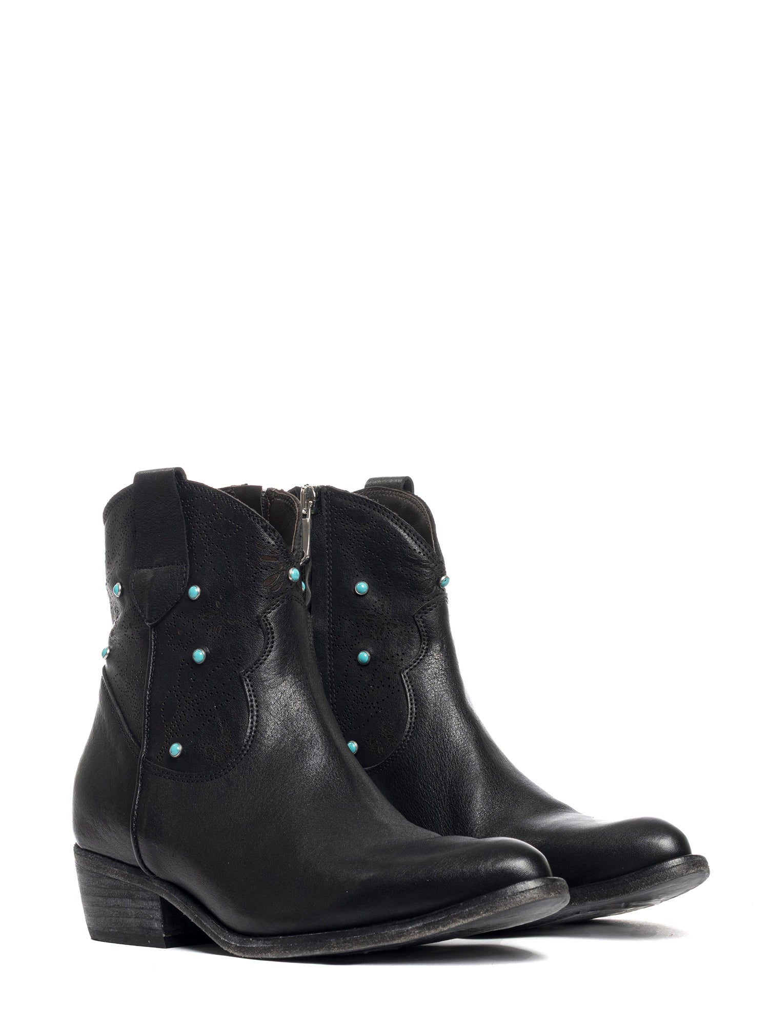 Tronchetti texani in vitello nero 2716