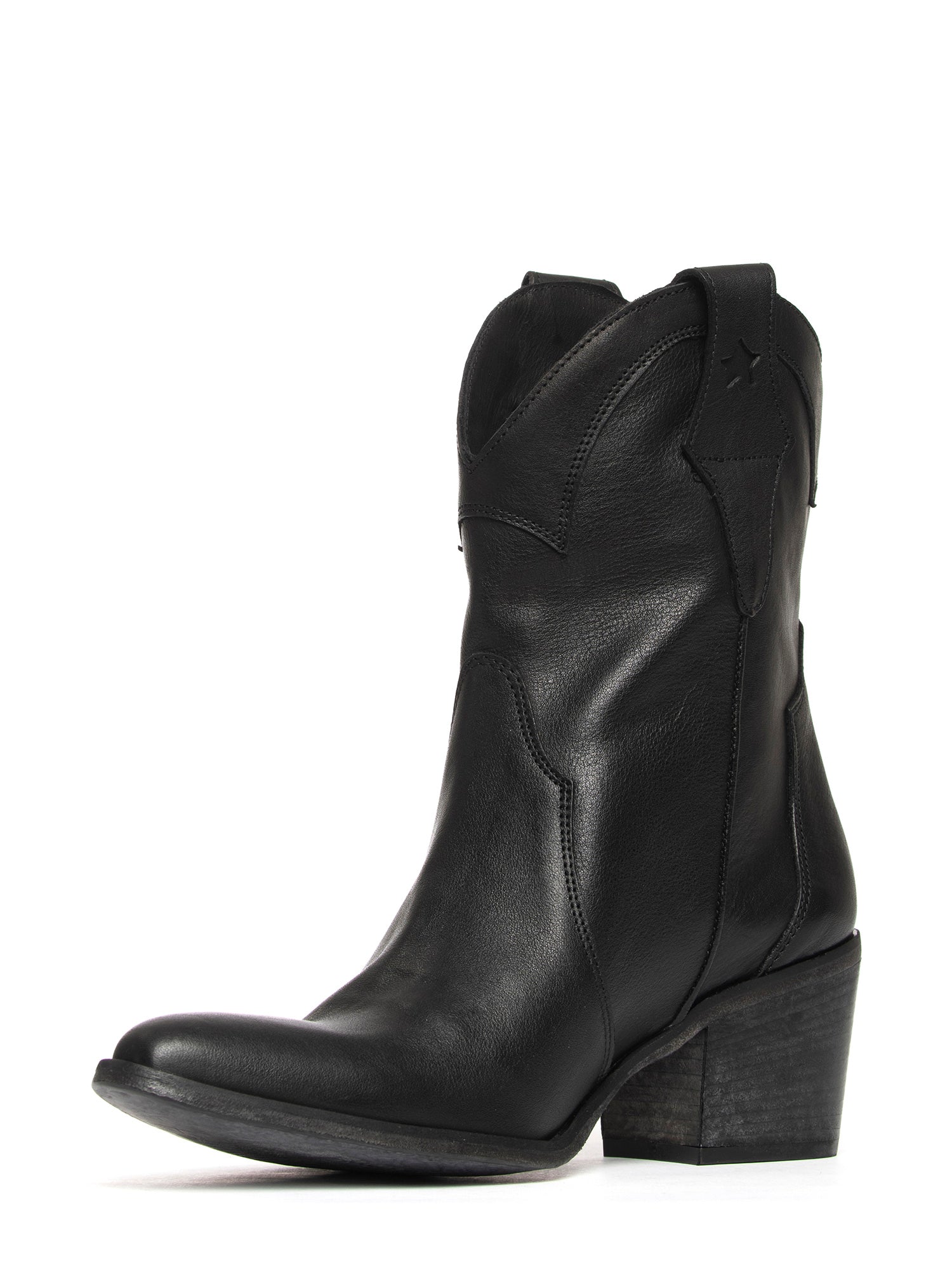 Tronchetti texani in vitello nero 2720