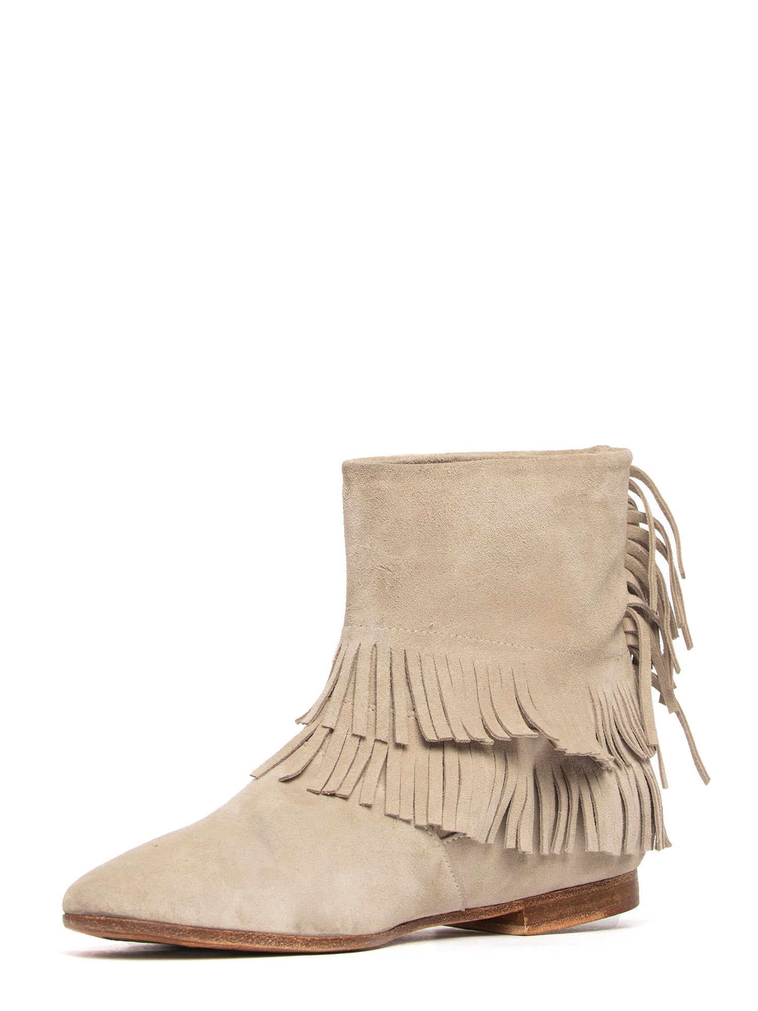 Tronchetti in camoscio beige 2731