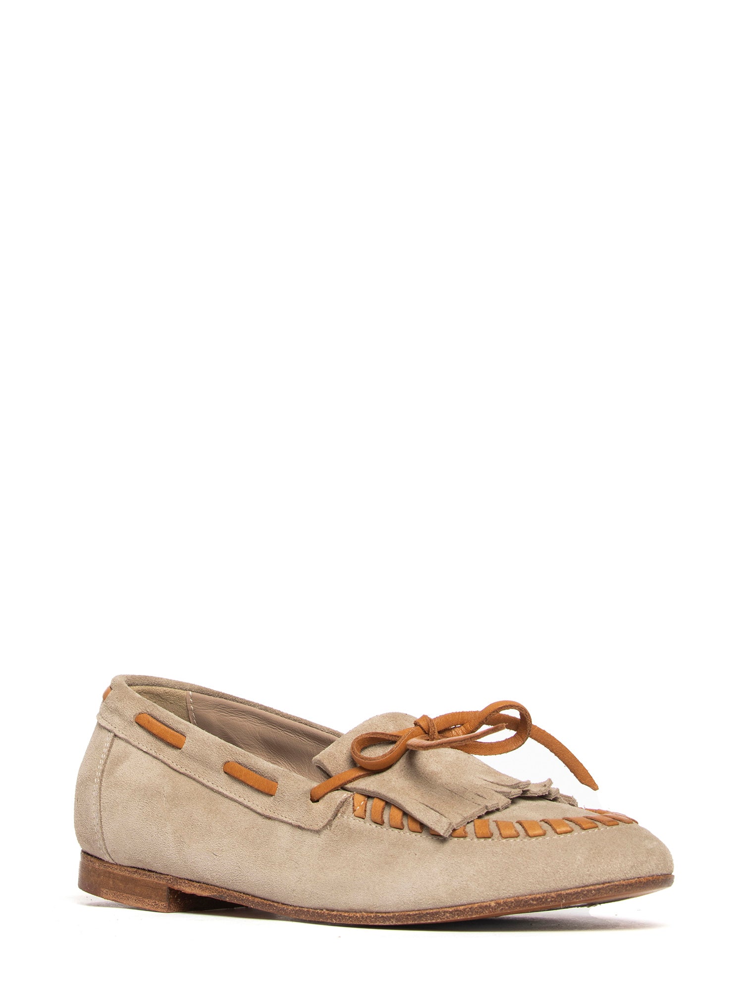 Mocassini in camoscio beige 2733