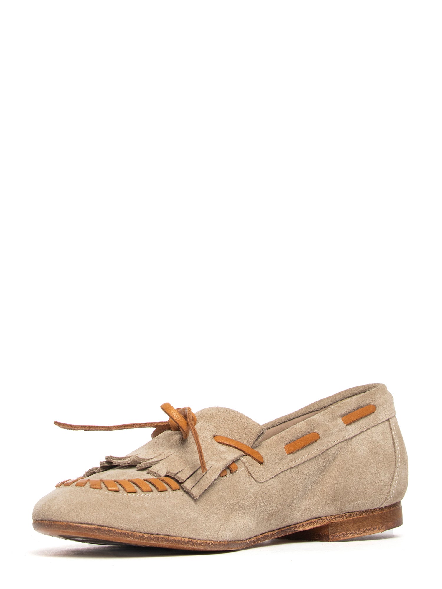 Mocassini in camoscio beige 2733