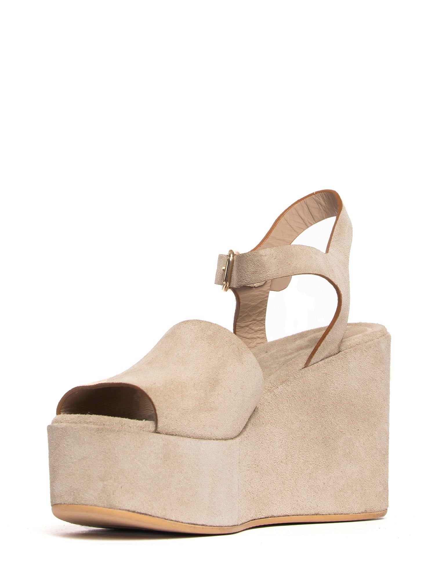 Zeppe in camoscio beige 2741