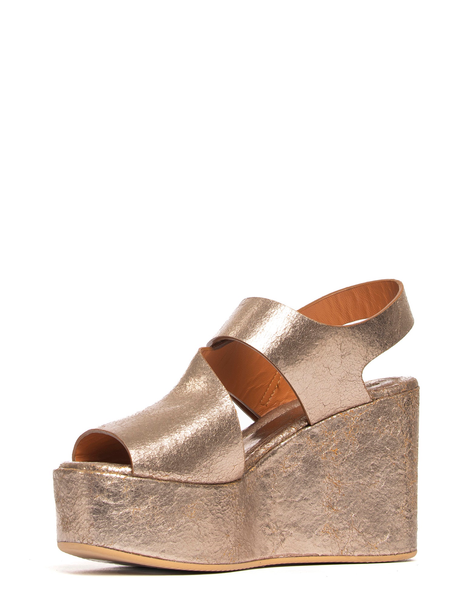 Zeppe in laminato gold rose 2743