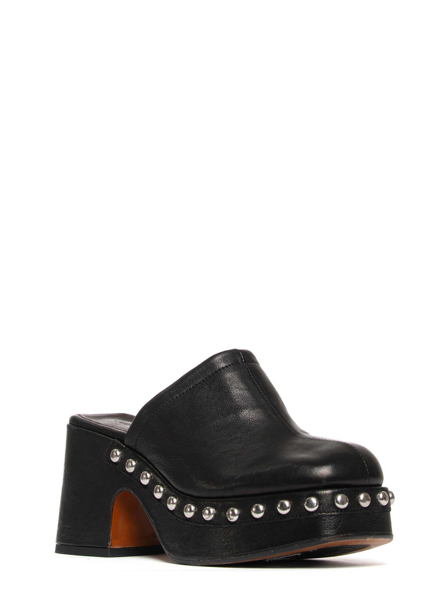 Zeppe in vitello nero con borchie 2751