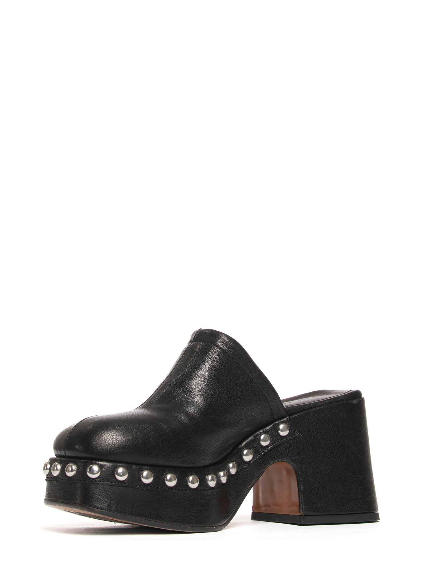 Zeppe in vitello nero con borchie 2751