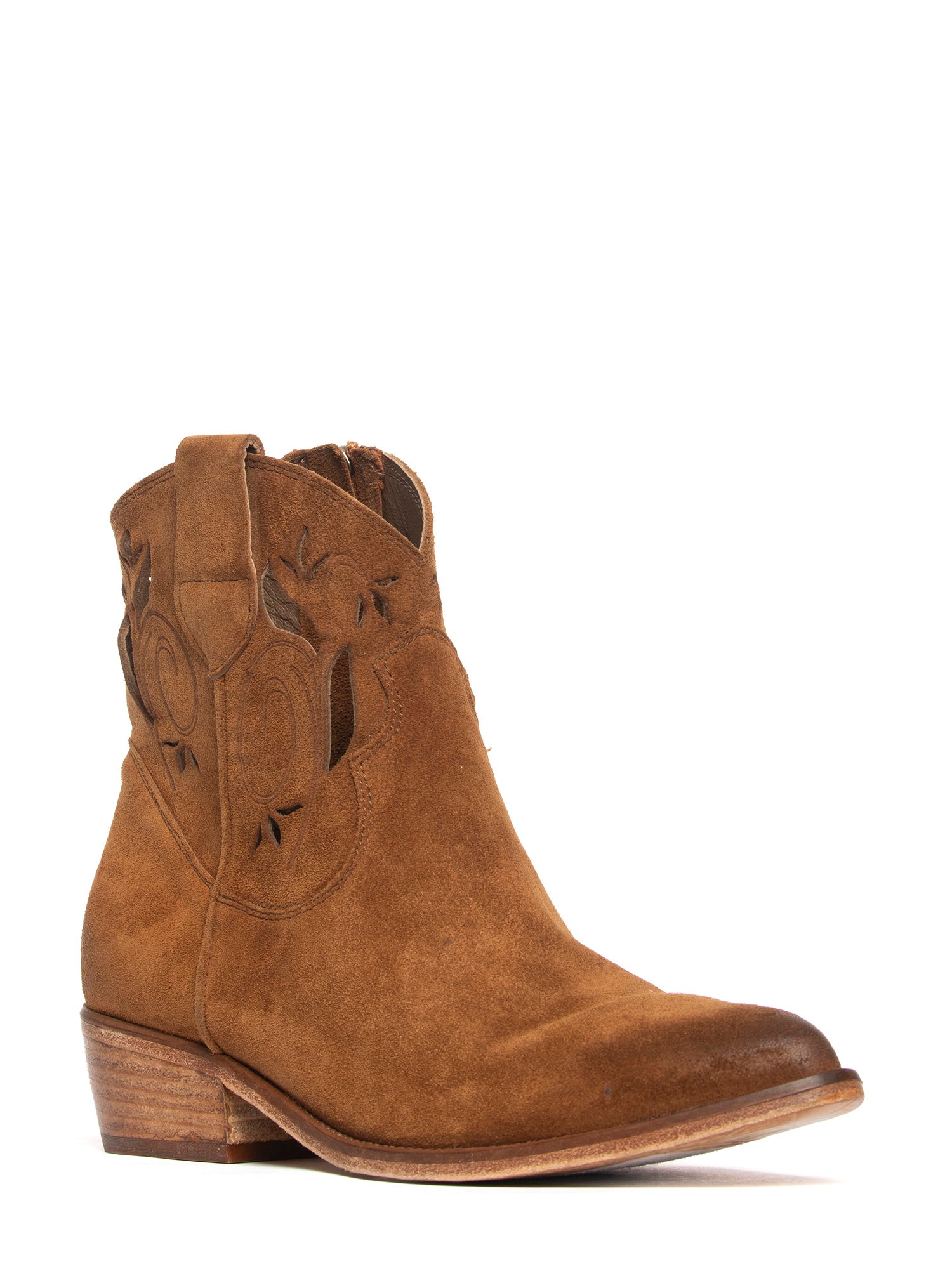 Tronchetti texani in camoscio whiskey 2768
