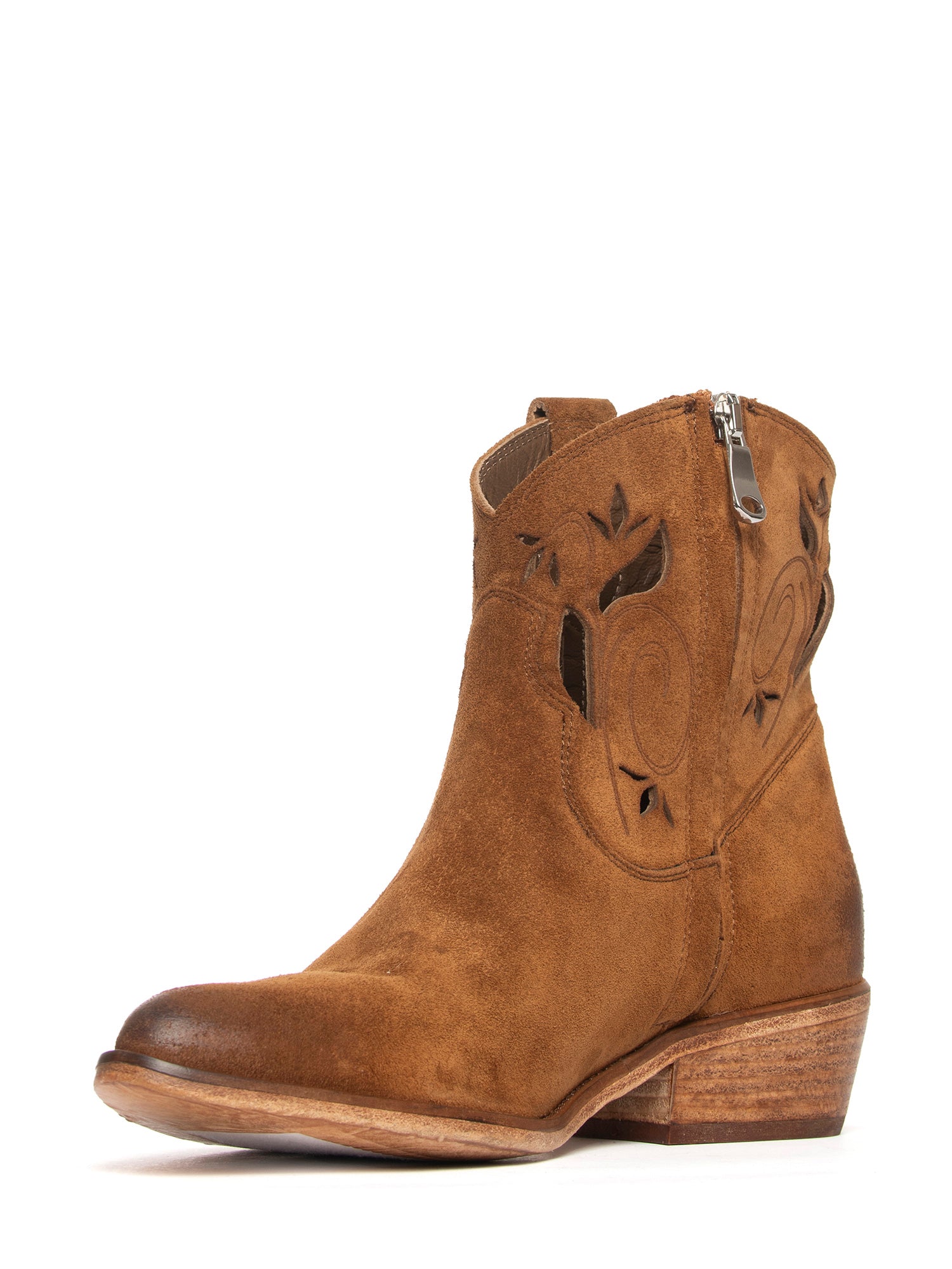 Tronchetti texani in camoscio whiskey 2768