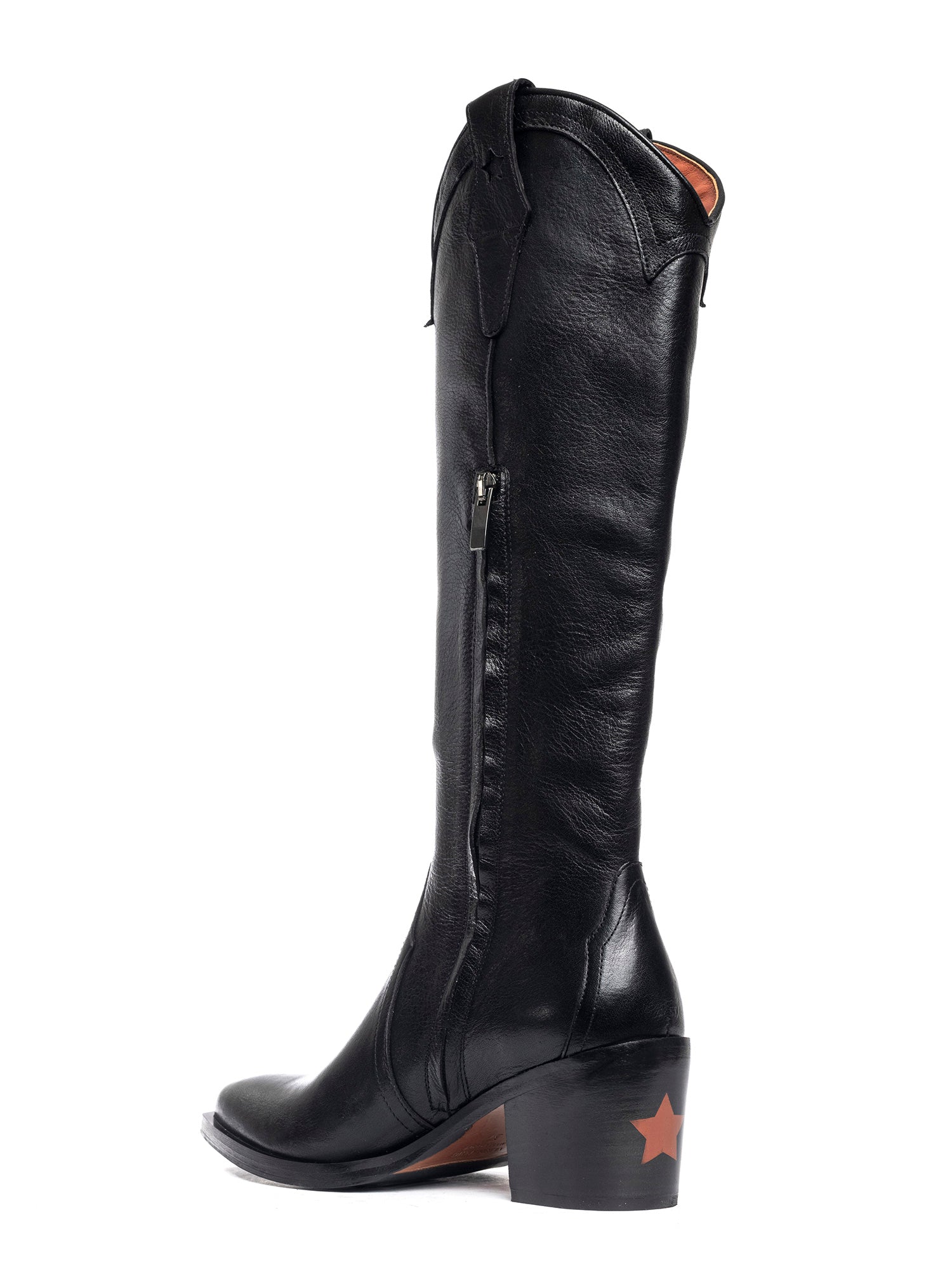 Stivali texani in vitello nero 2801