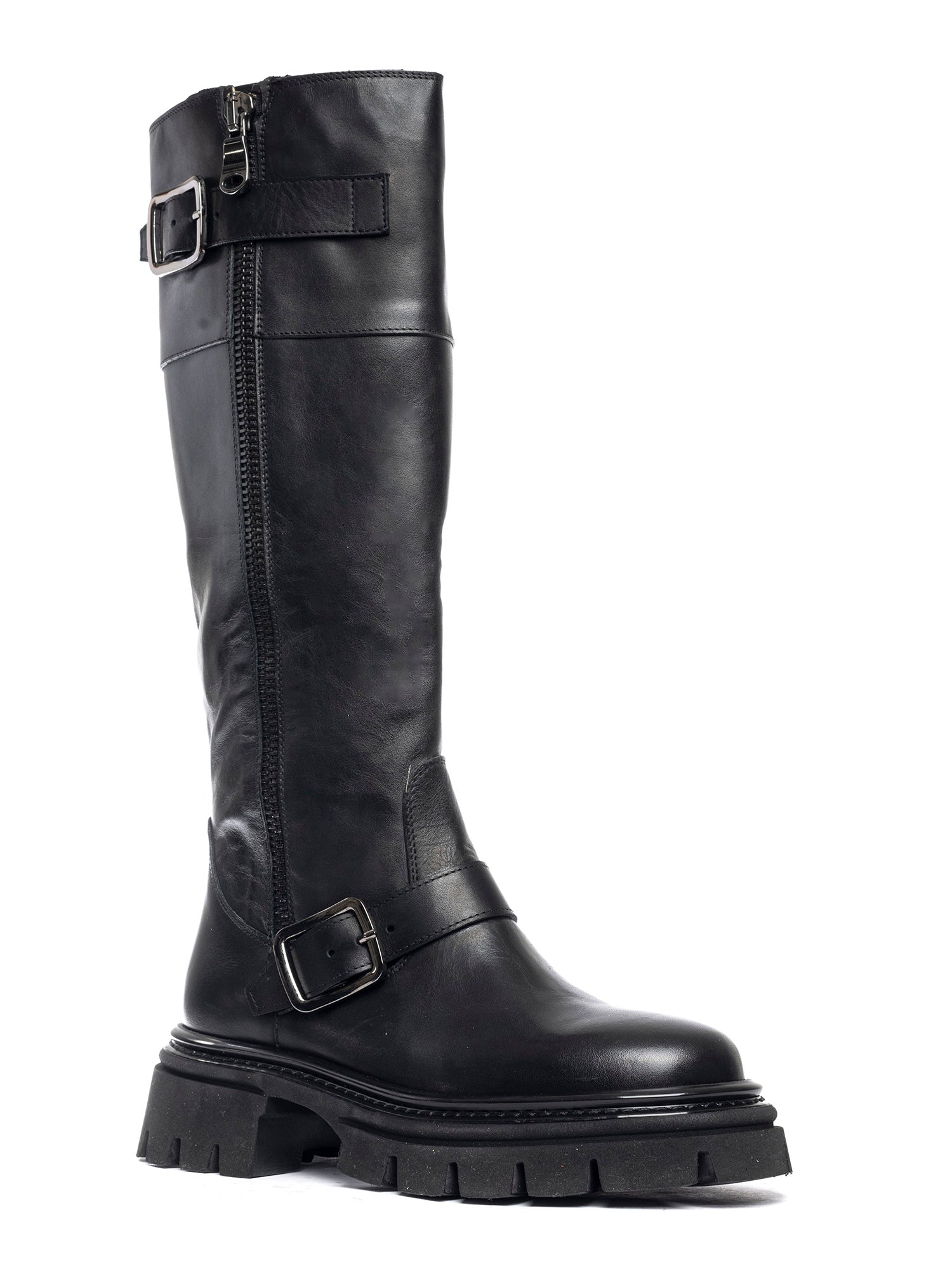 Biker in vitello nero 2815