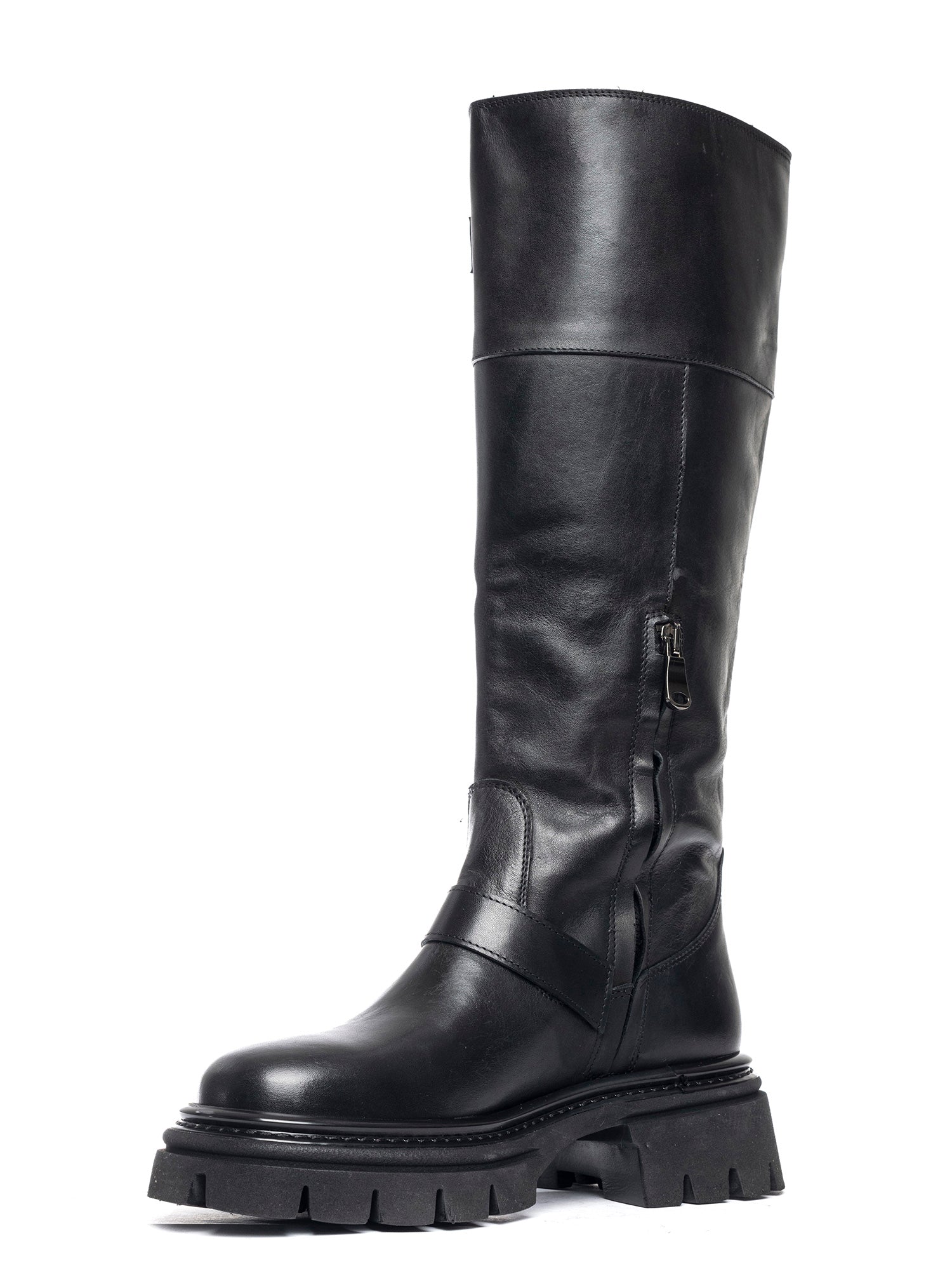 Biker in vitello nero 2815