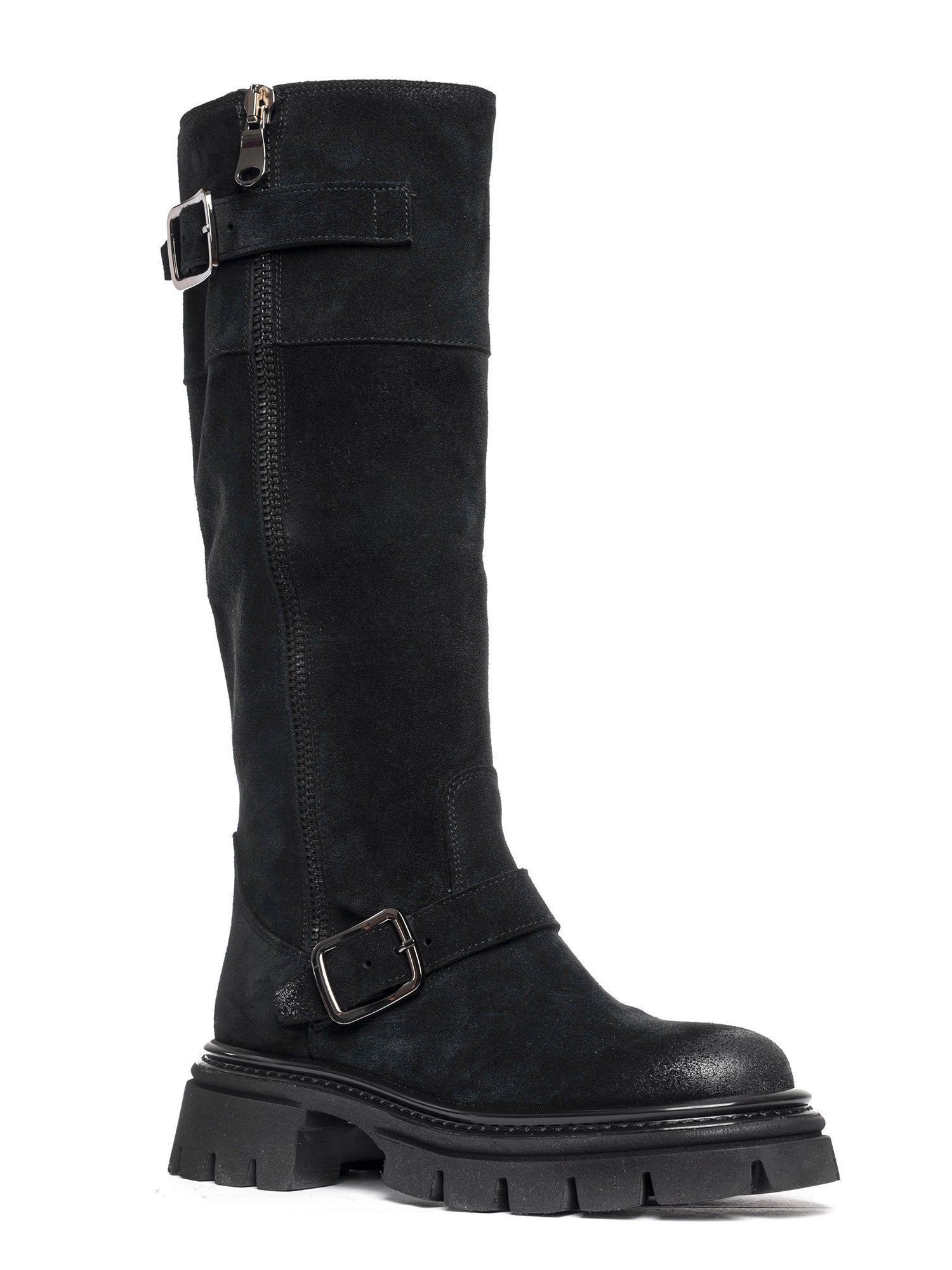Biker in camoscio nero 2815