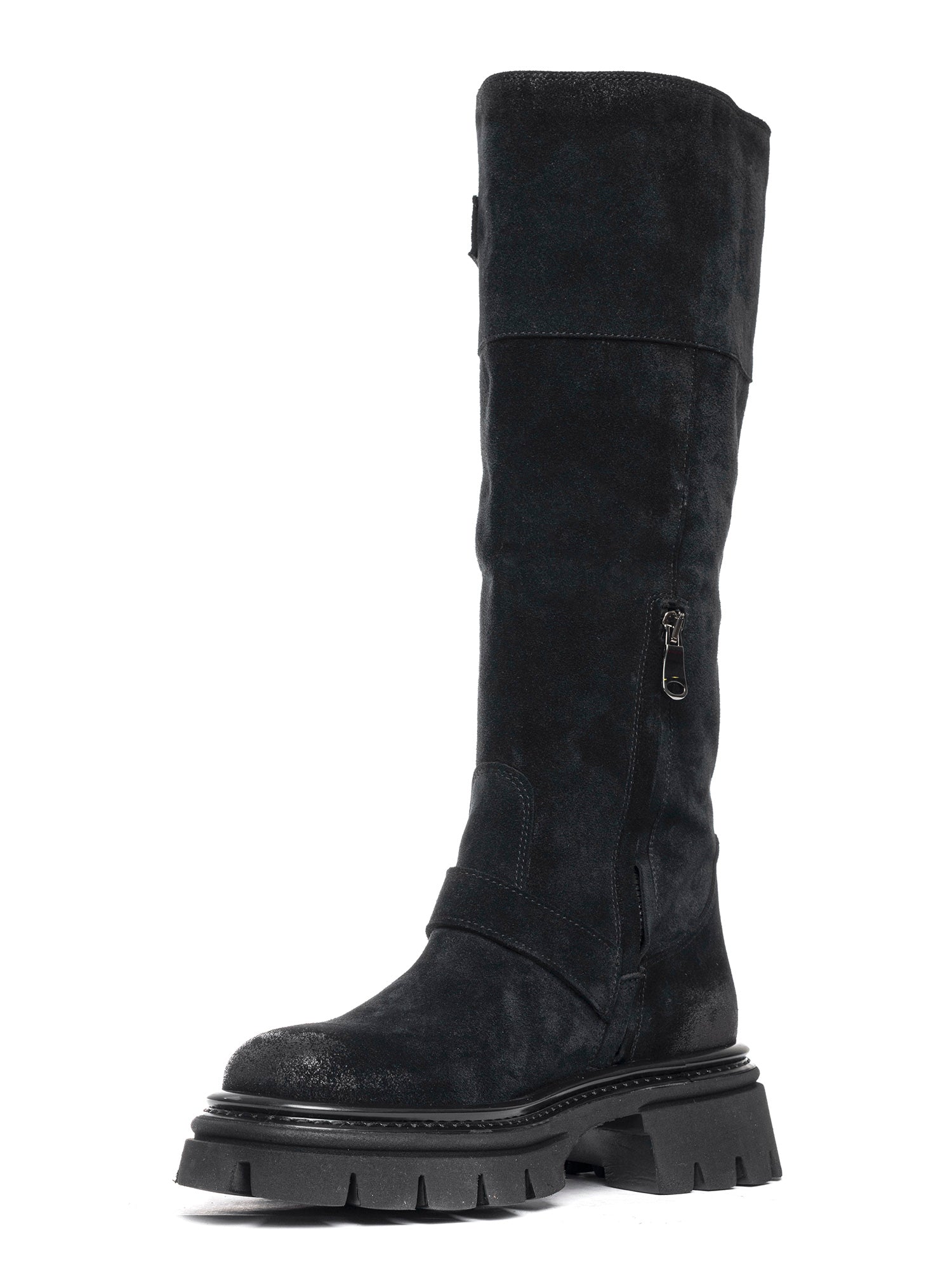 Biker in camoscio nero 2815