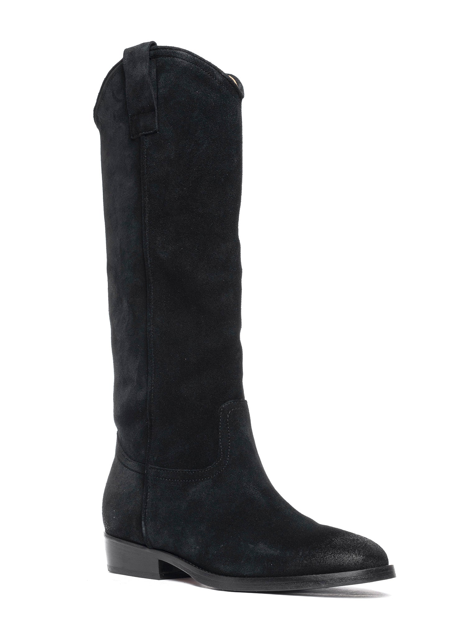 Stivali in camoscio nero 2817