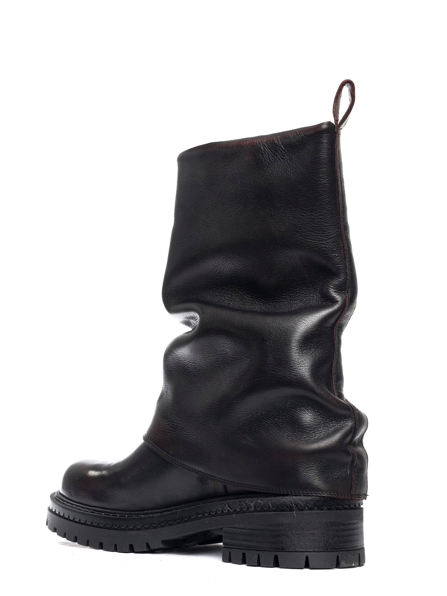 Biker in vitello asport nero e bordeaux 2825