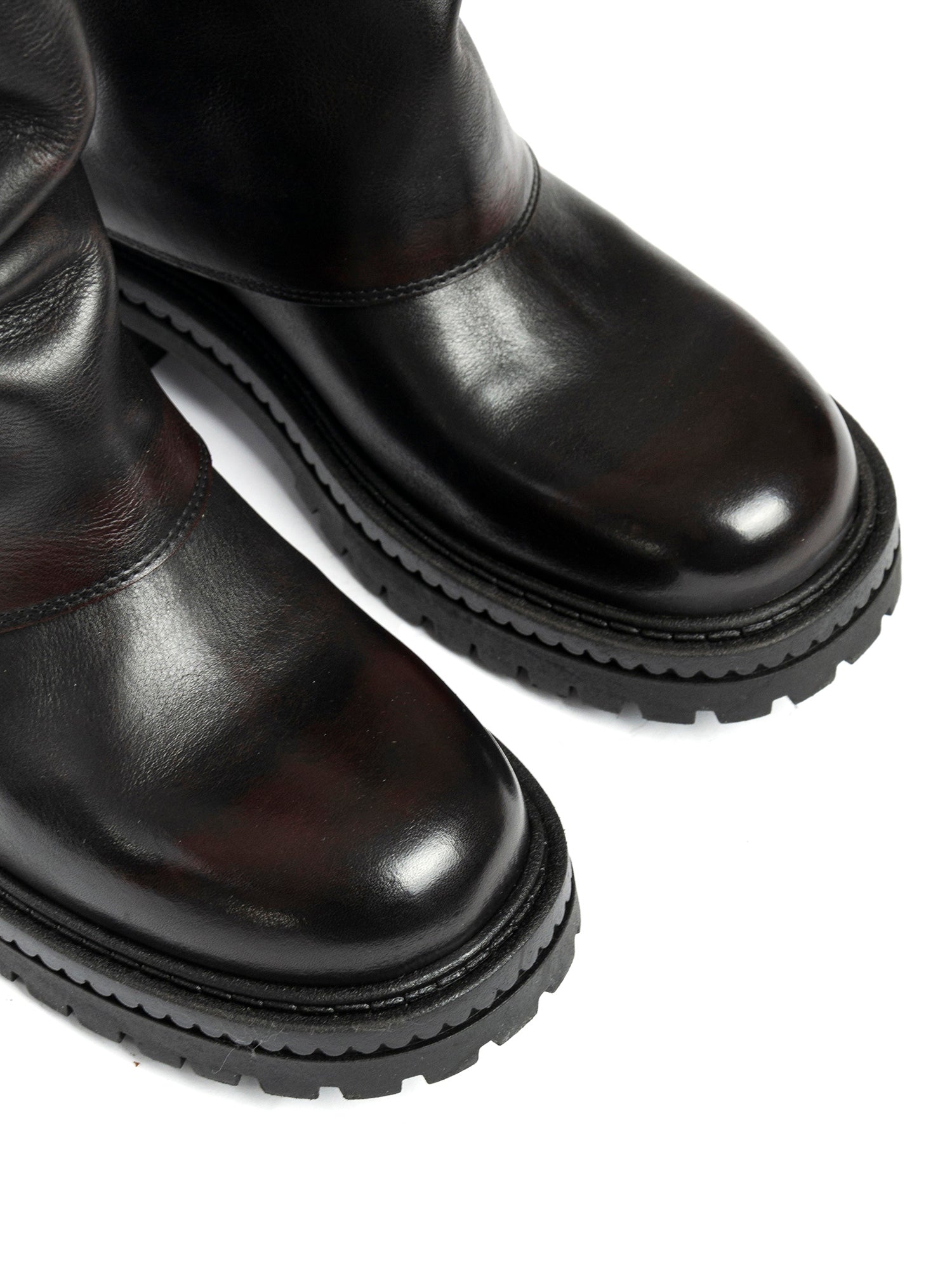 Biker in vitello asport nero e bordeaux 2825