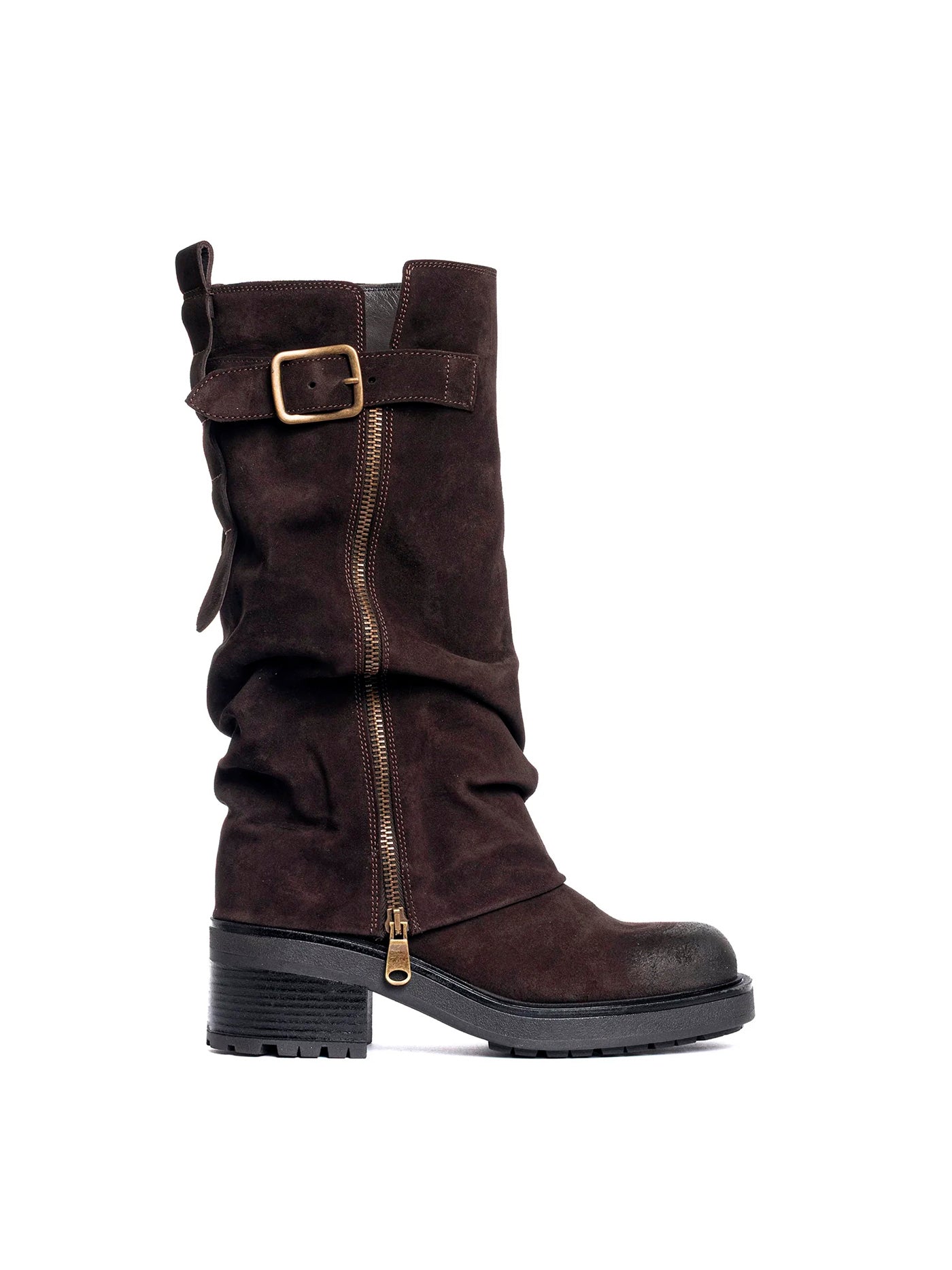 Biker in camoscio testa di moro 2828