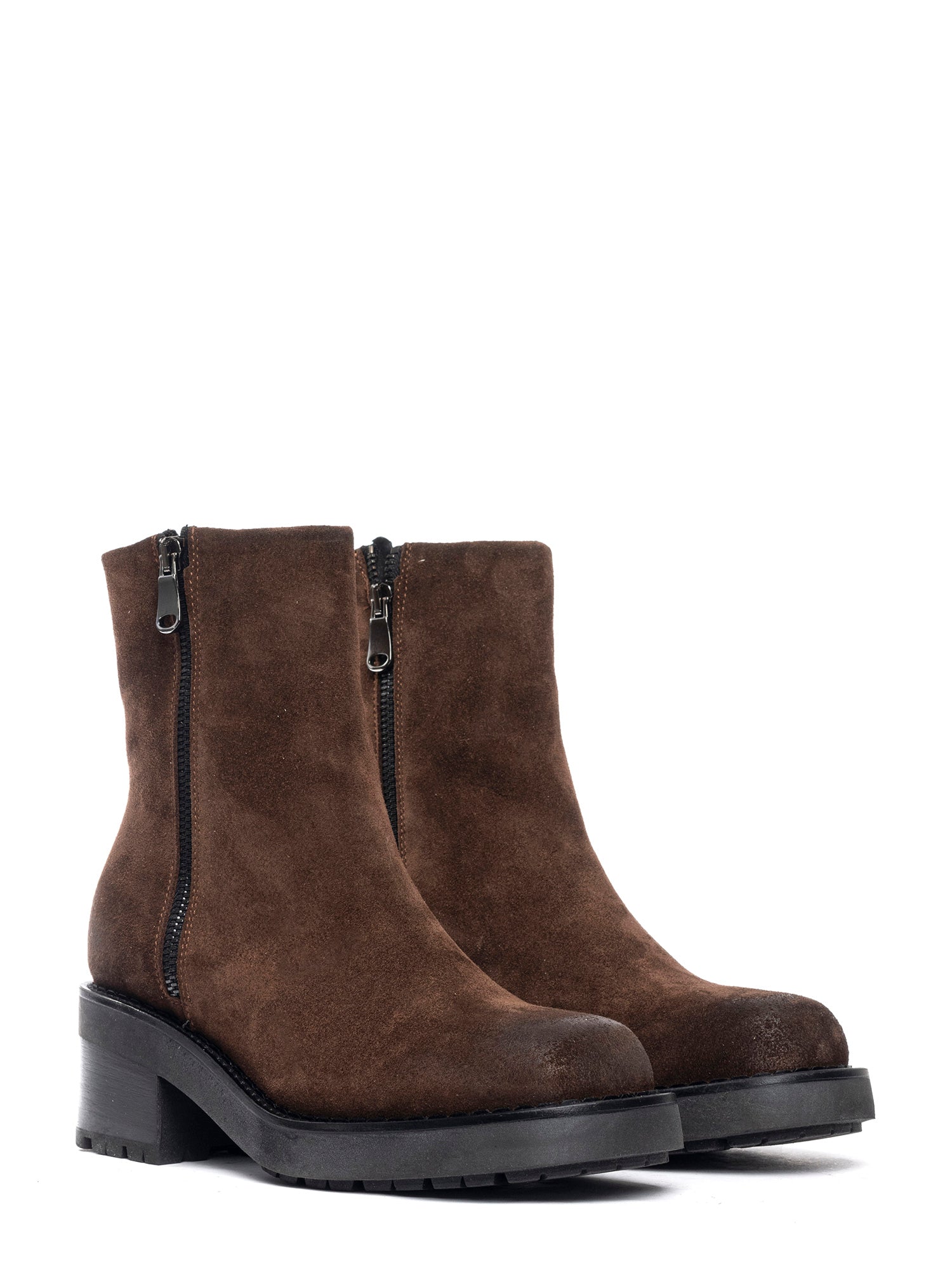 Tronchetti in camoscio marrone 2831