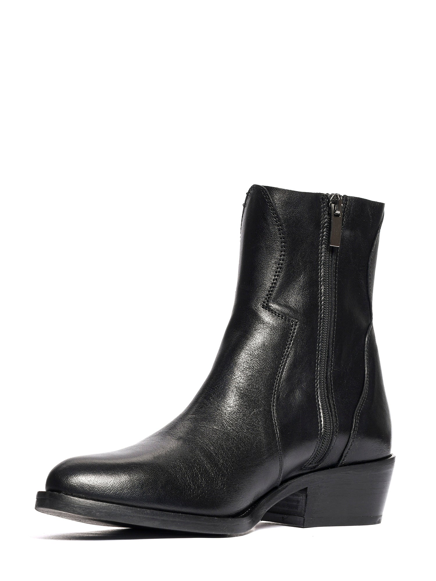 Tronchetti texani in vitello nero 2835