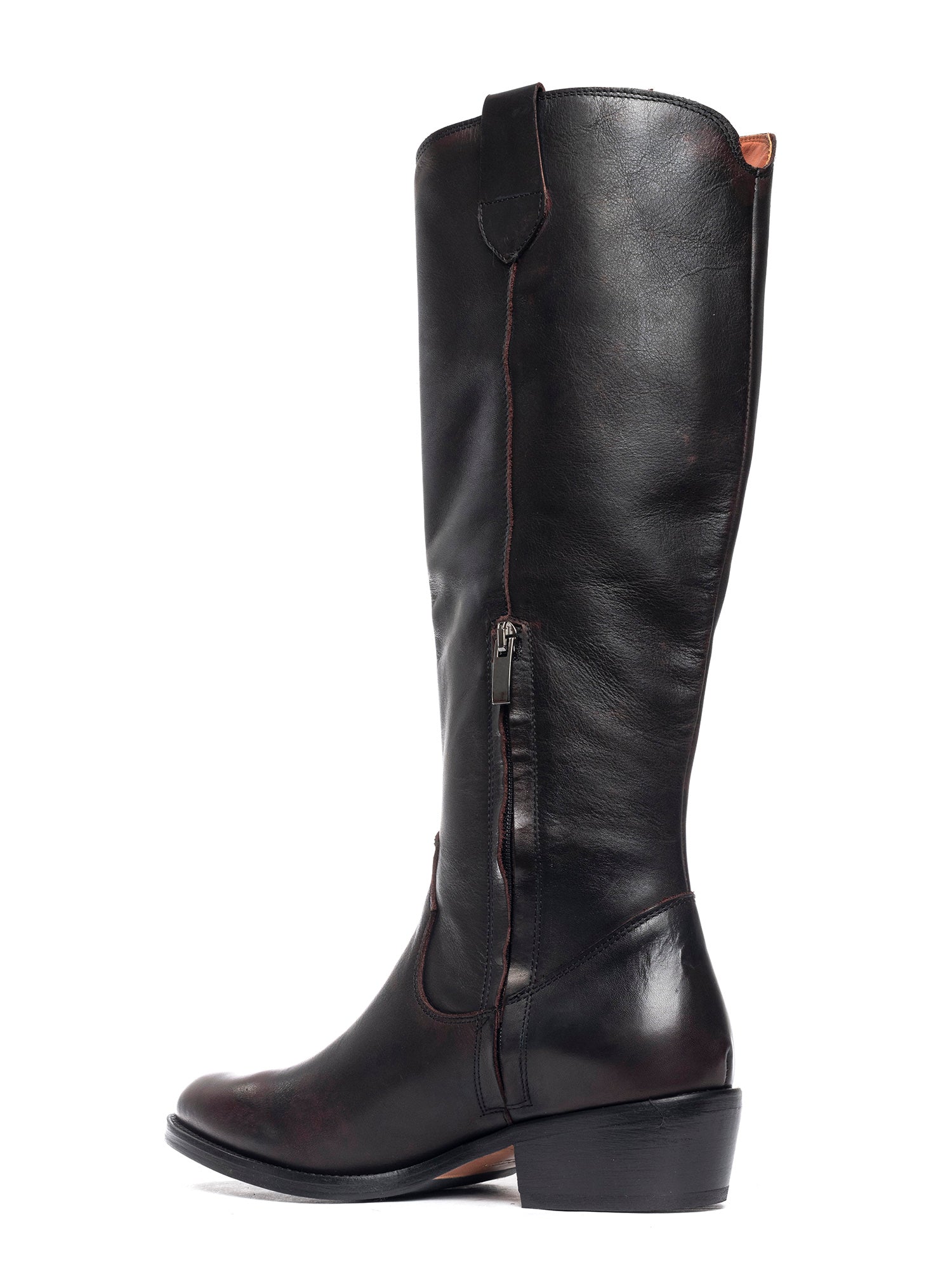 Stivali texani in vitello asport bordeaux 2836