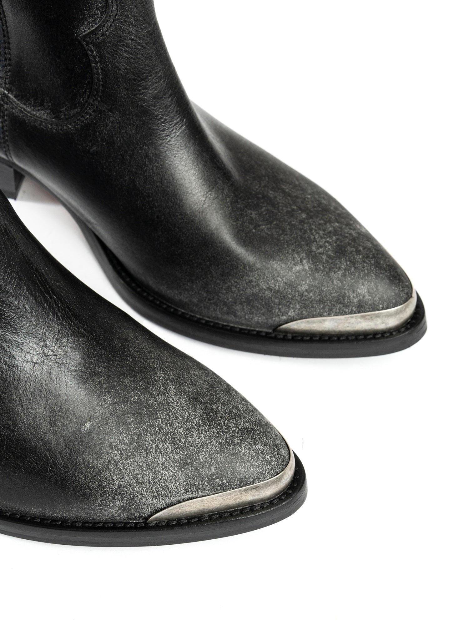 Tronchetti texani in vitello nero 2837