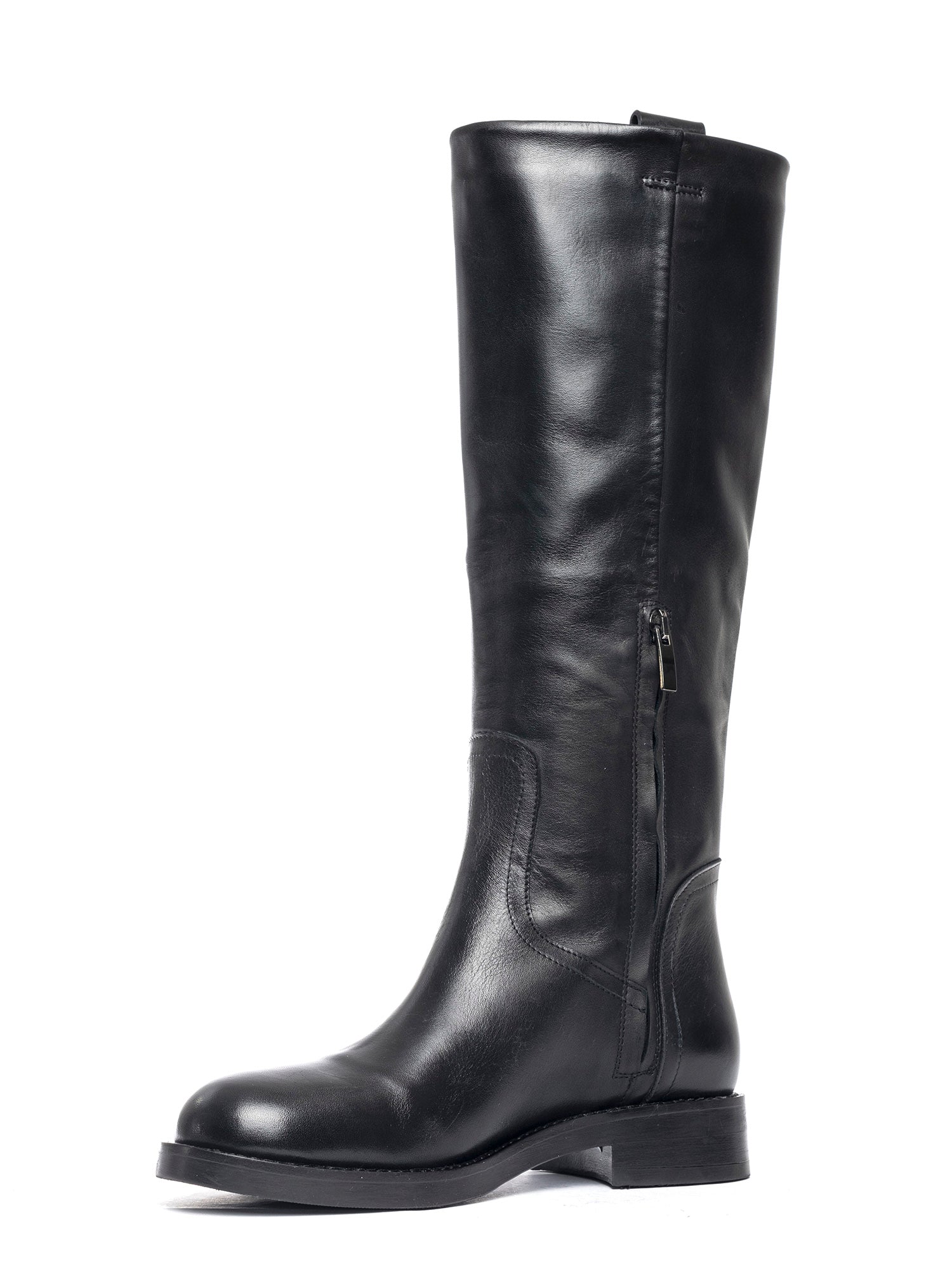 Stivali texani in vitello nero 2841