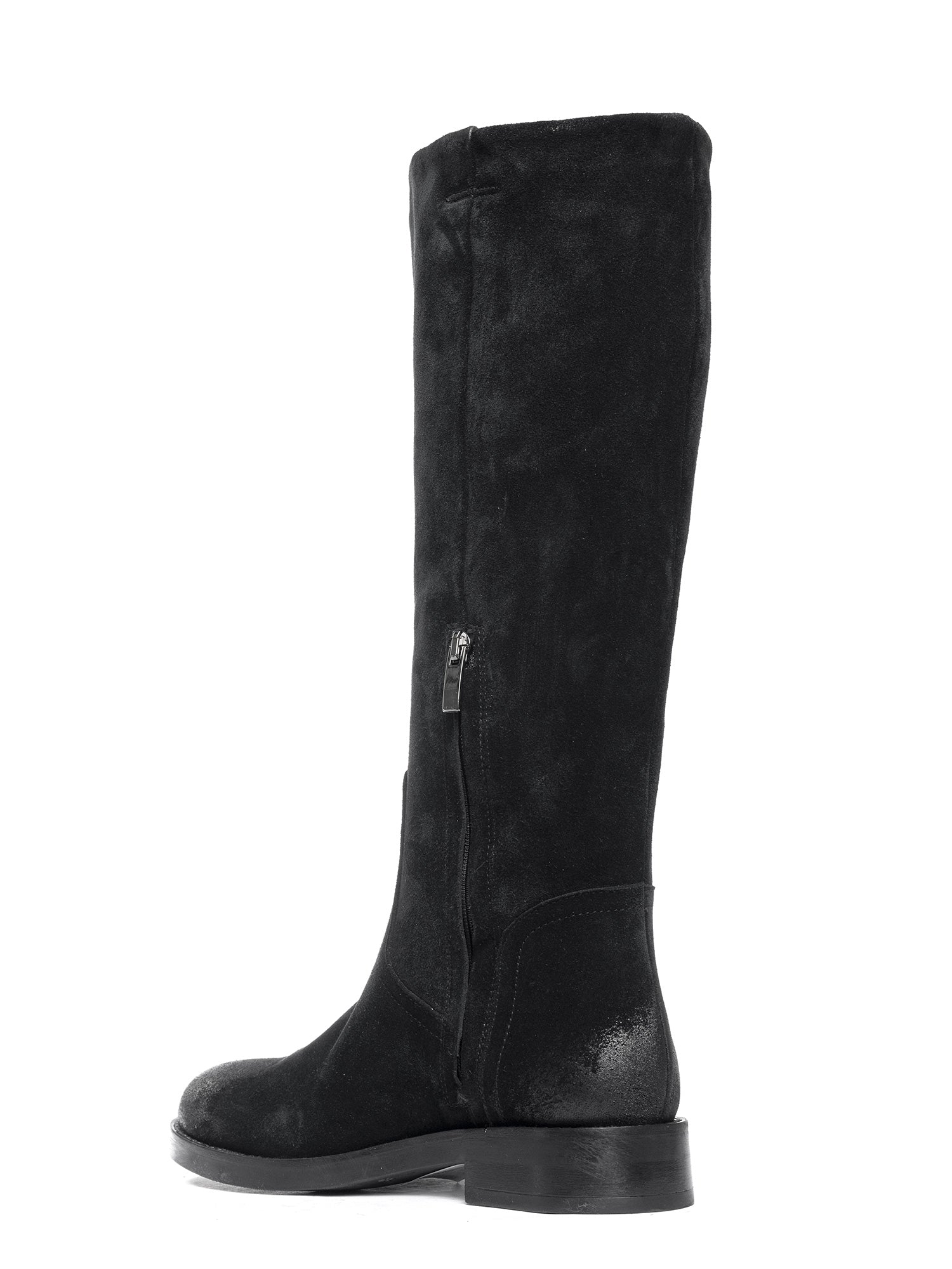 Stivali texani in camoscio nero 2841
