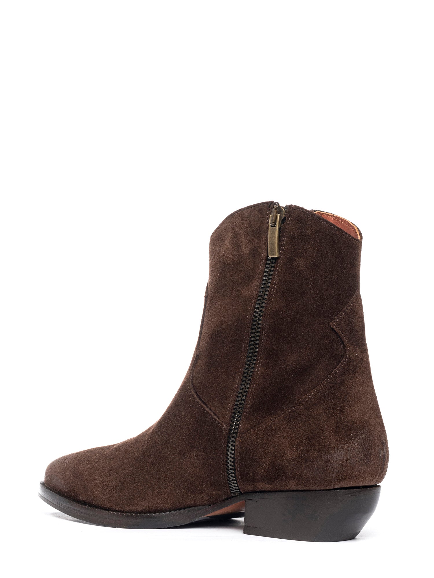 Tronchetti texani in camoscio marrone 2846