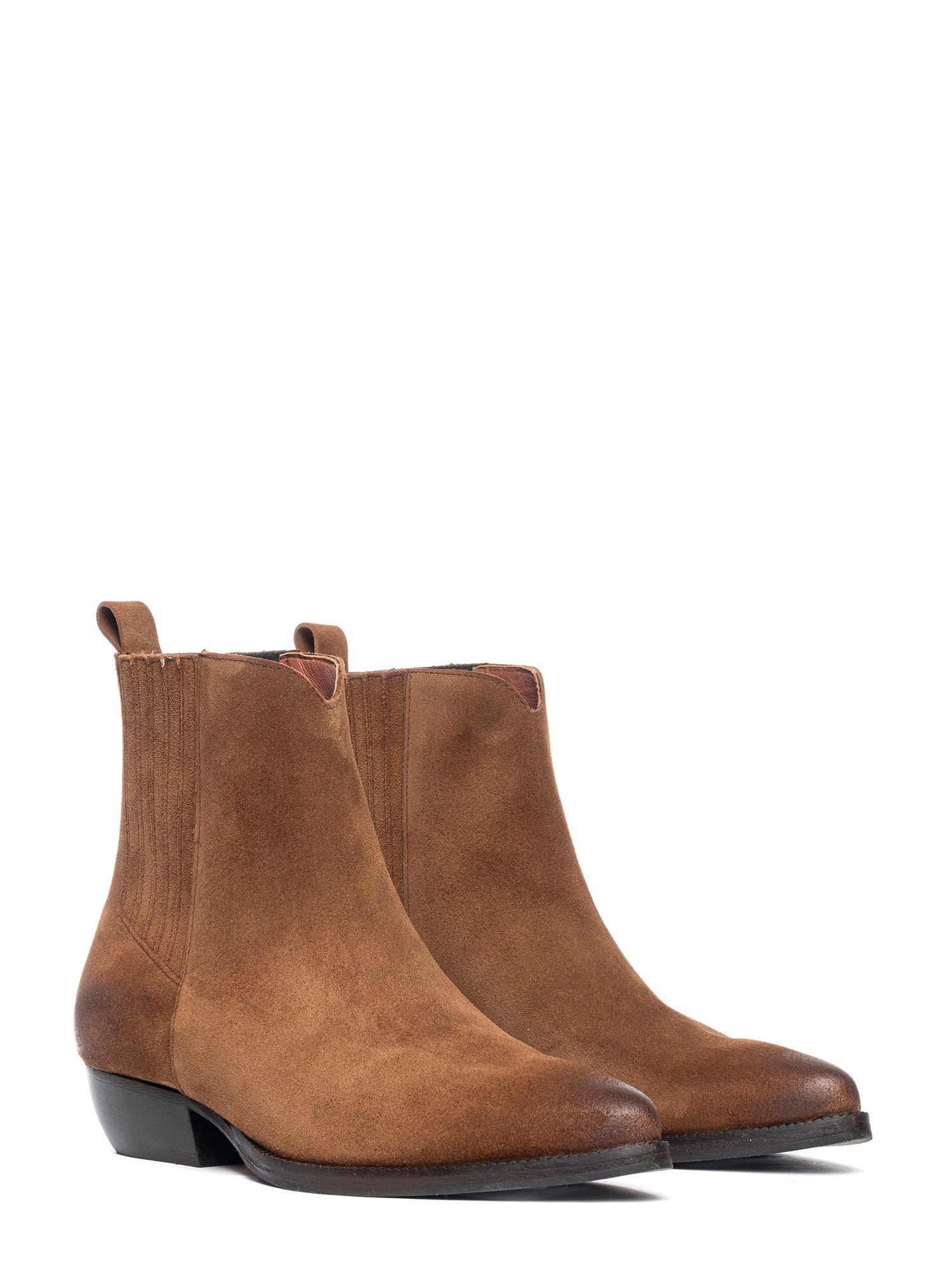 Tronchetti texani beatles in camoscio cuoio 2847