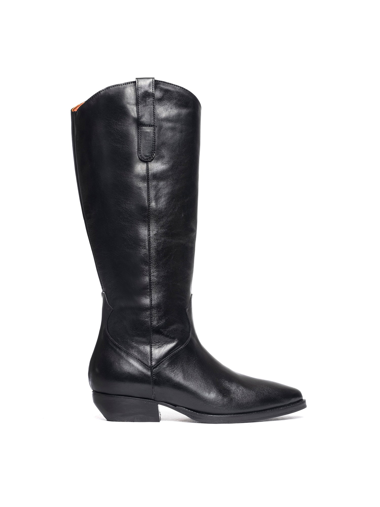 Stivali texani in vitello nero 2849