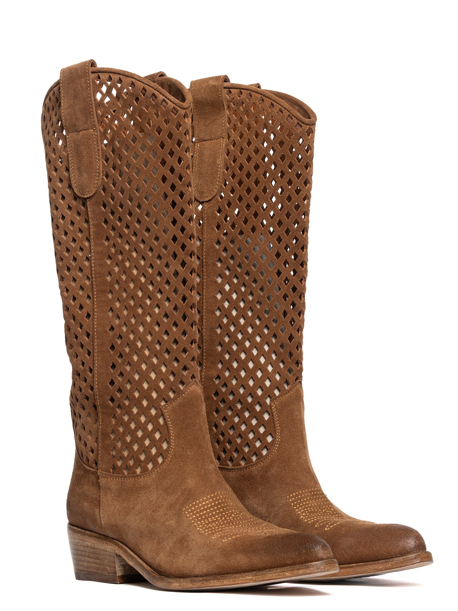 Whiskey Suede Texan Boots 2918