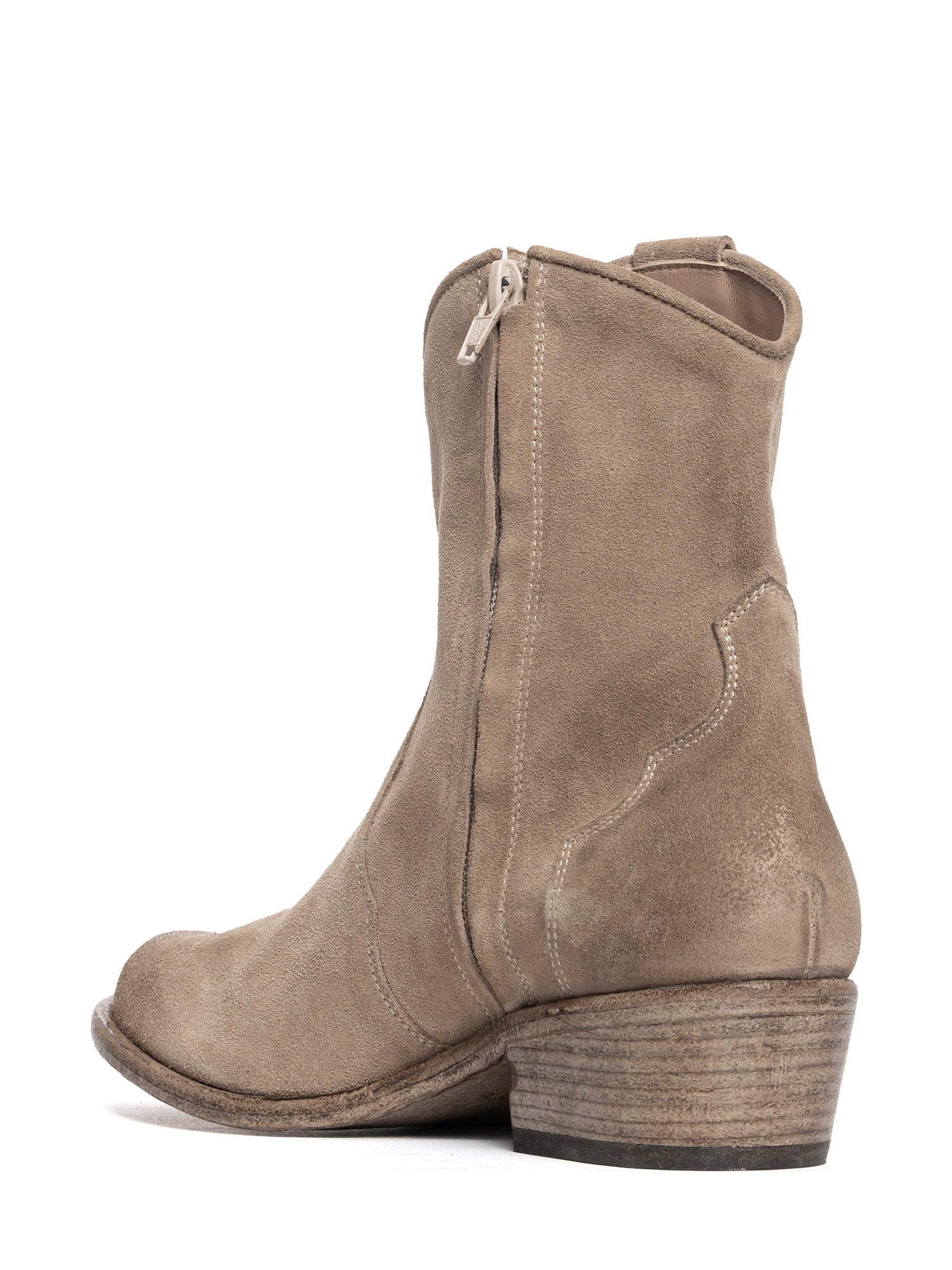 Tronchetti texani in camoscio beige 2919