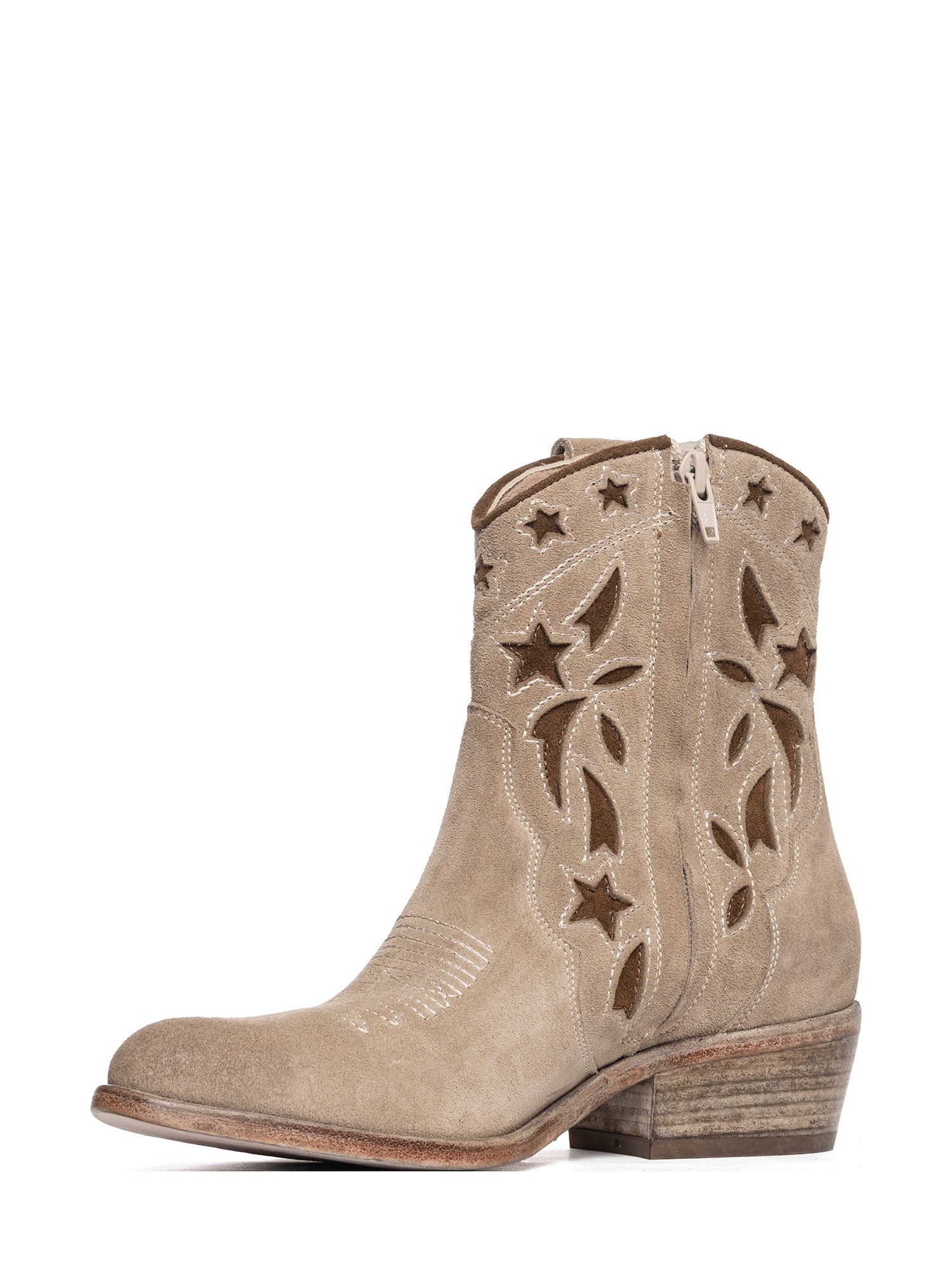 Tronchetti texani in camoscio beige 2920