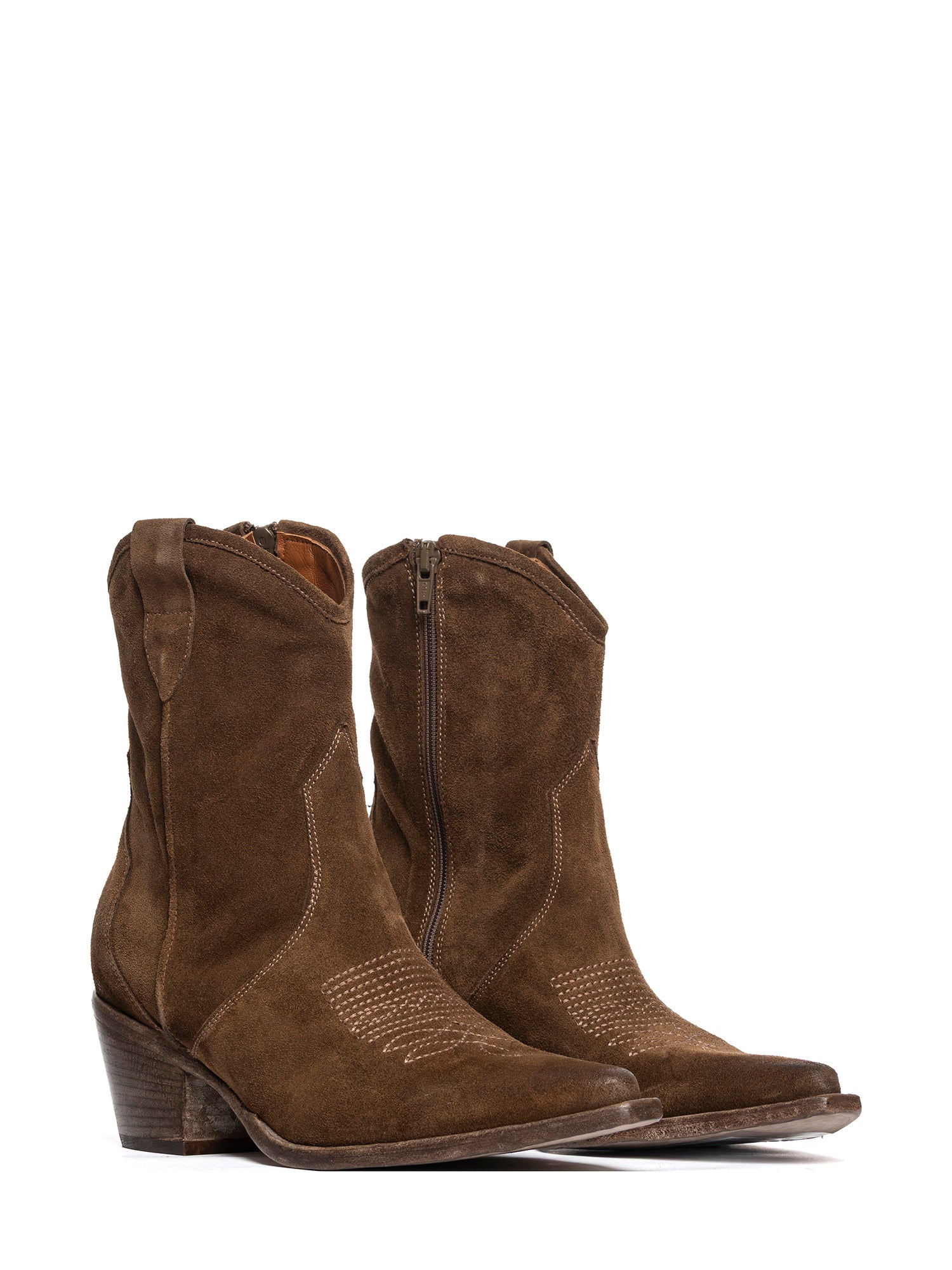 Antelope Suede Texan Ankle Boots 2932