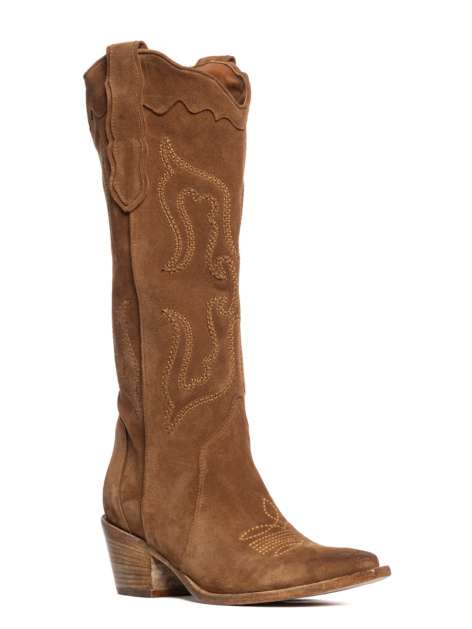 Whiskey Suede Texan Boots 2936