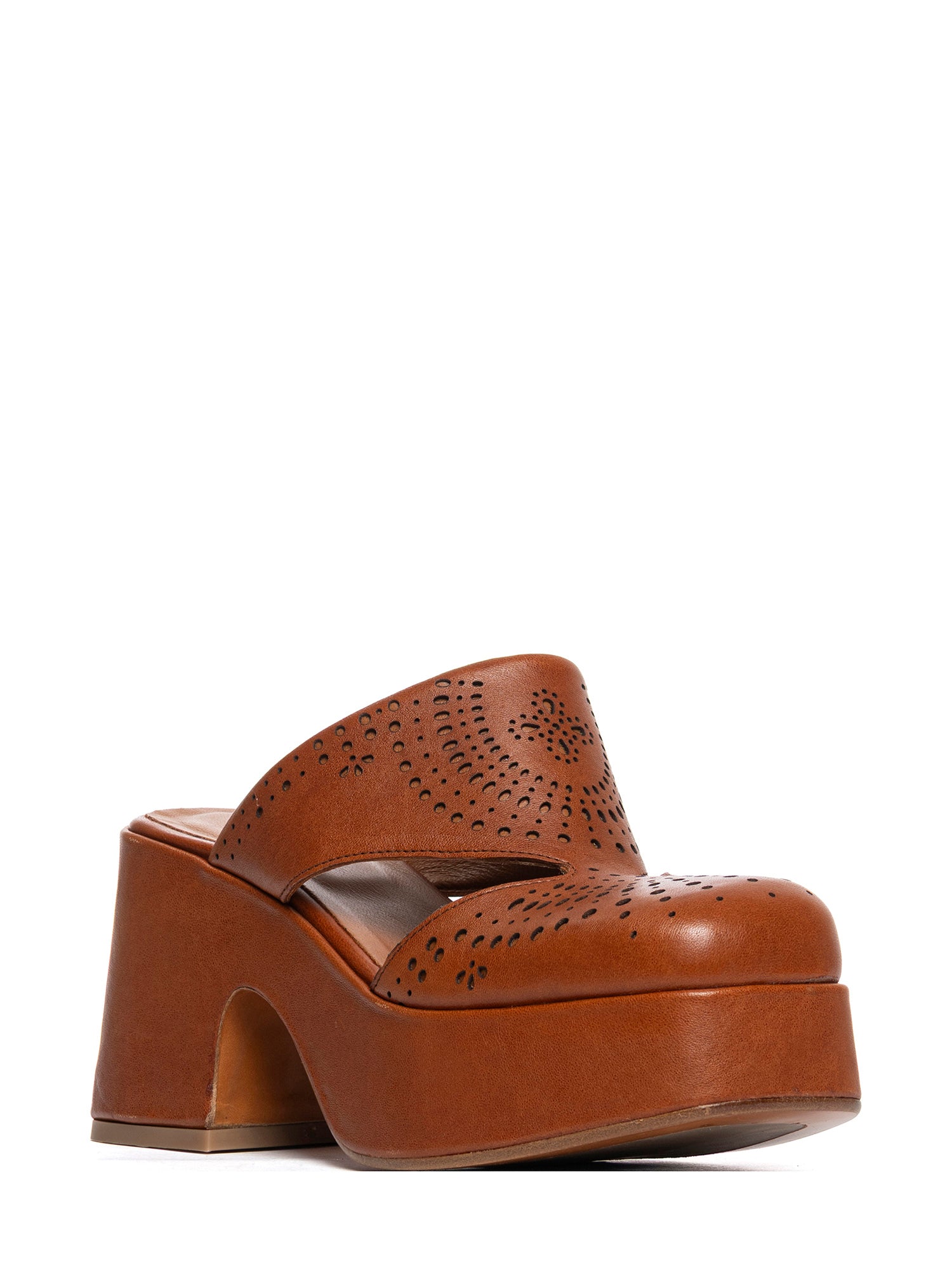 Mahogany calfskin wedges 2940
