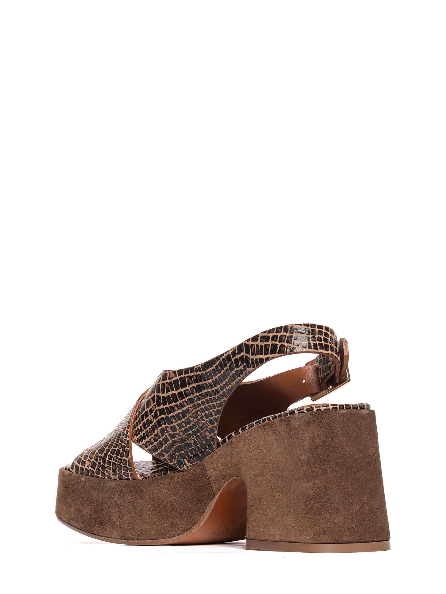 Antelope 2947 Snakeskin Suede and Calfskin Wedges