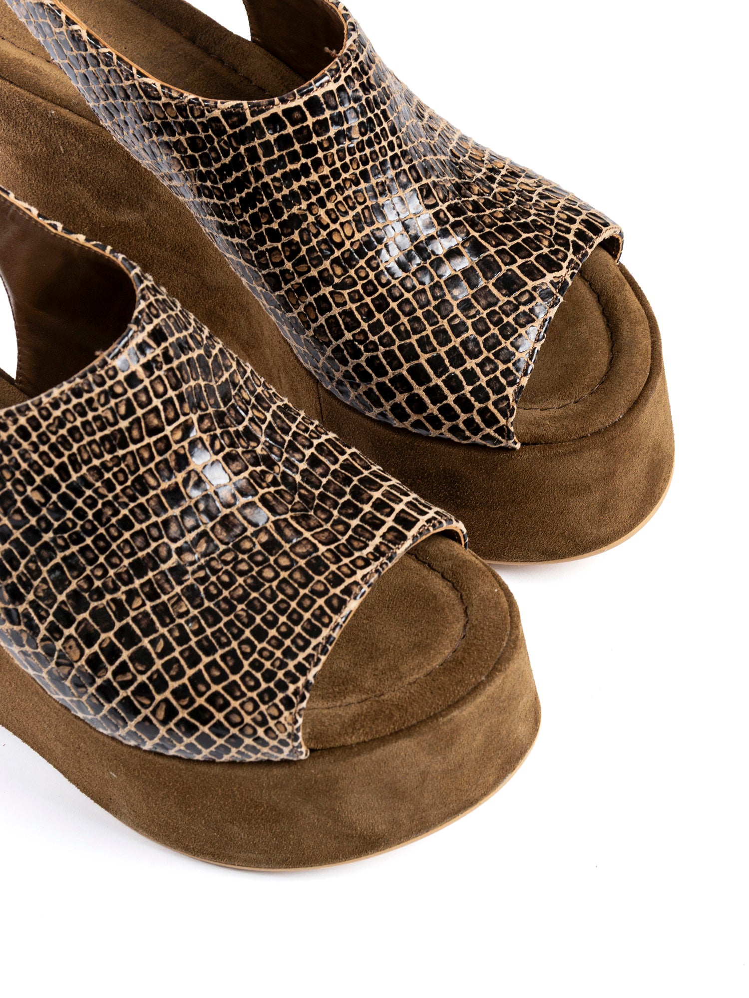 Antelope Snake Suede Wedges 2952