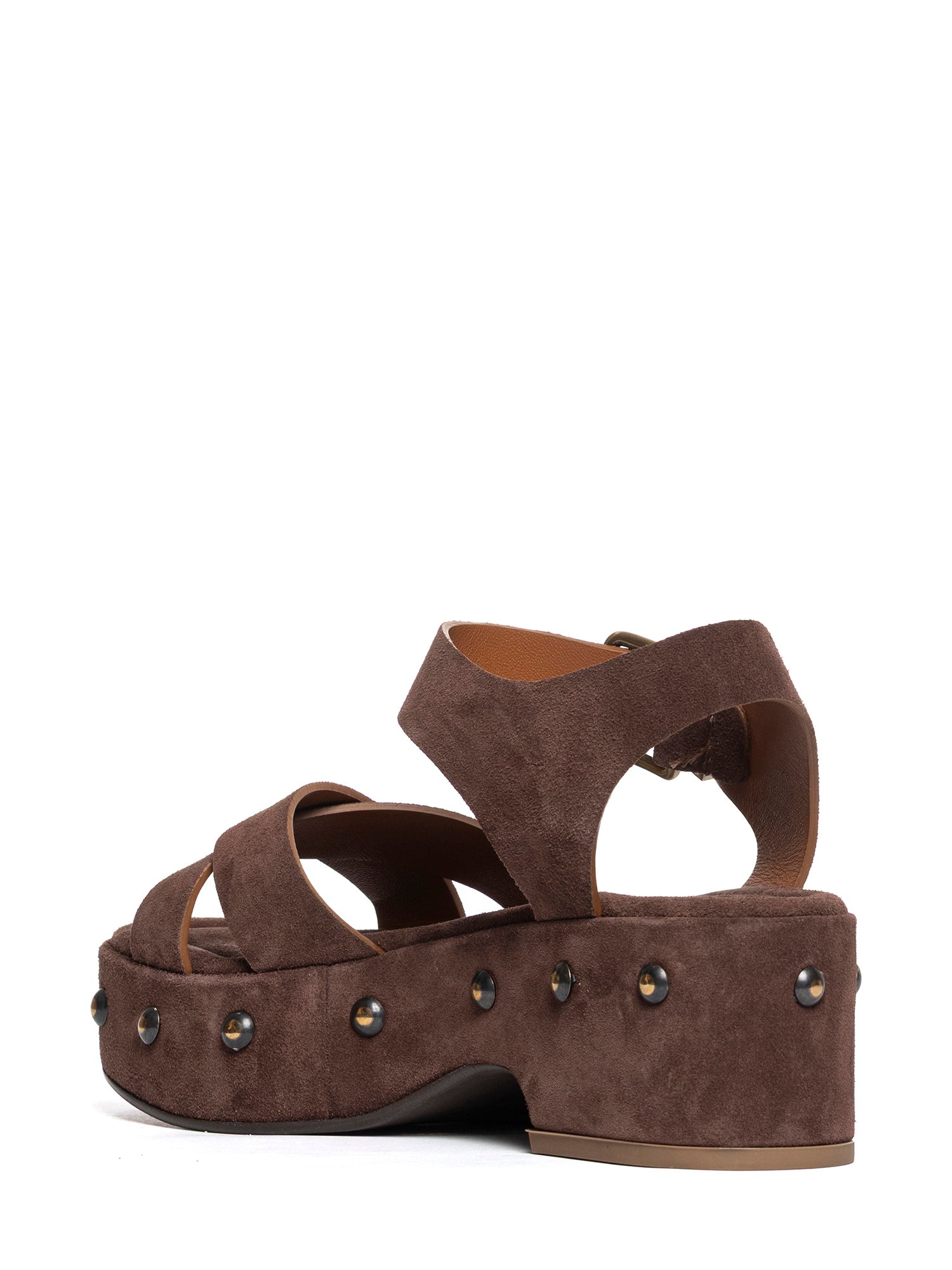 Dark brown suede wedges 2961