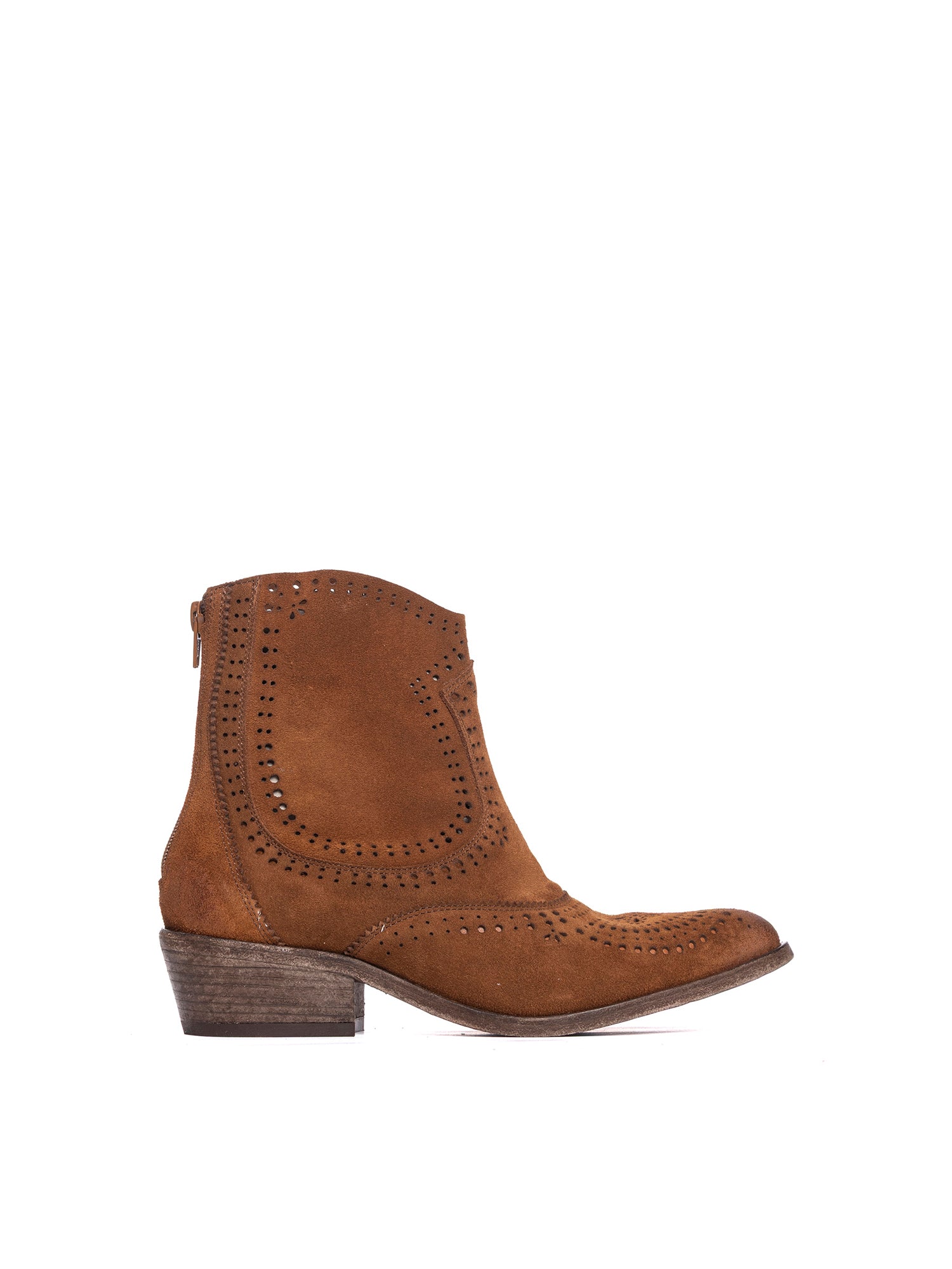 Whiskey Suede Texan Ankle Boots 2971