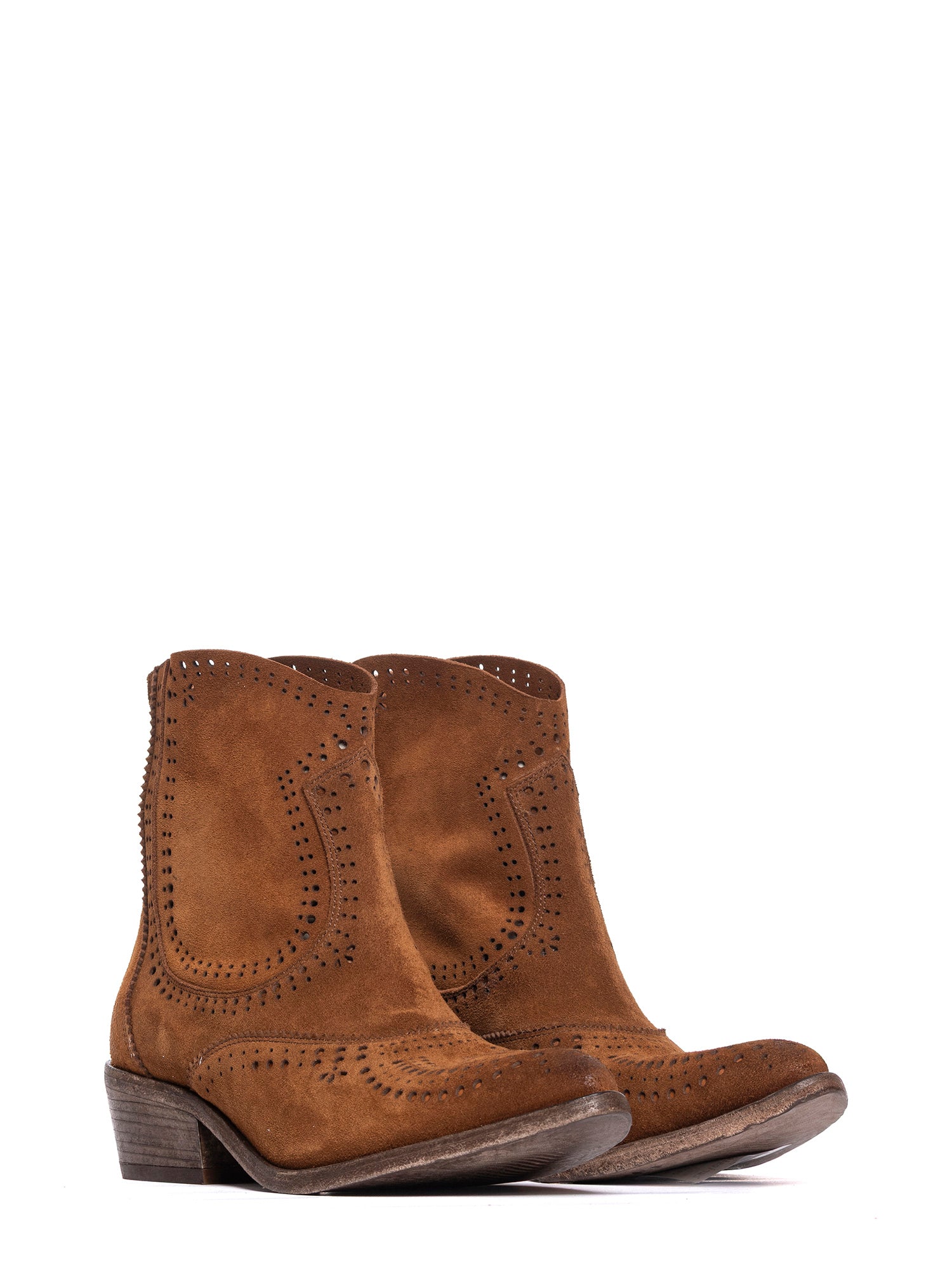 Whiskey Suede Texan Ankle Boots 2971