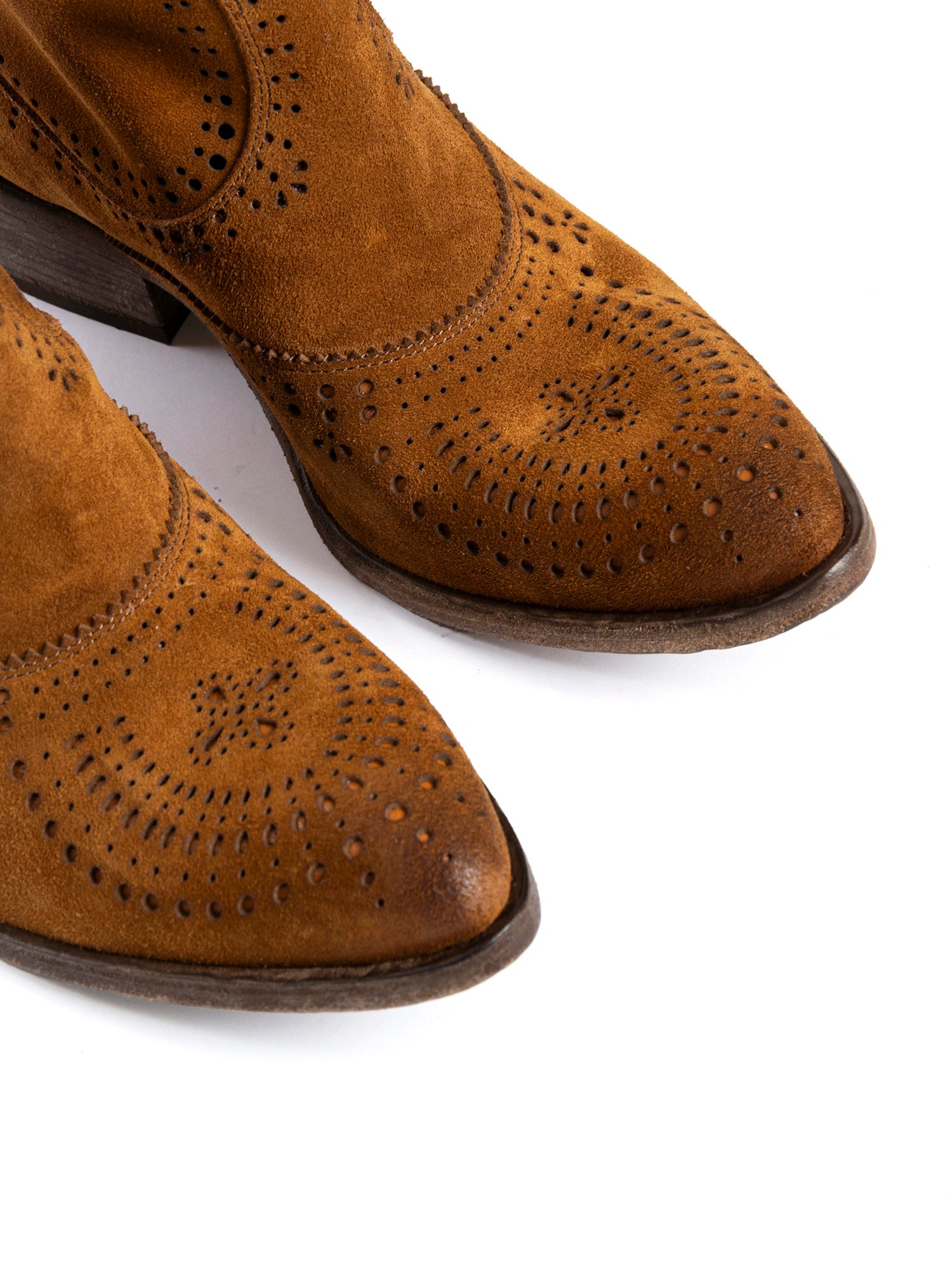 Whiskey Suede Texan Ankle Boots 2971