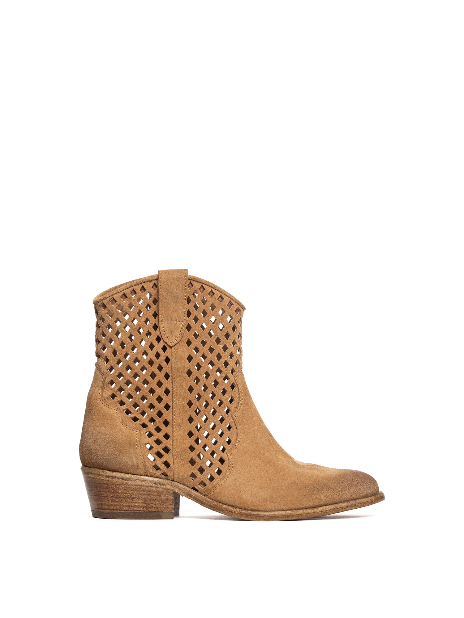 Tronchetti texani in camoscio cuoio 2919