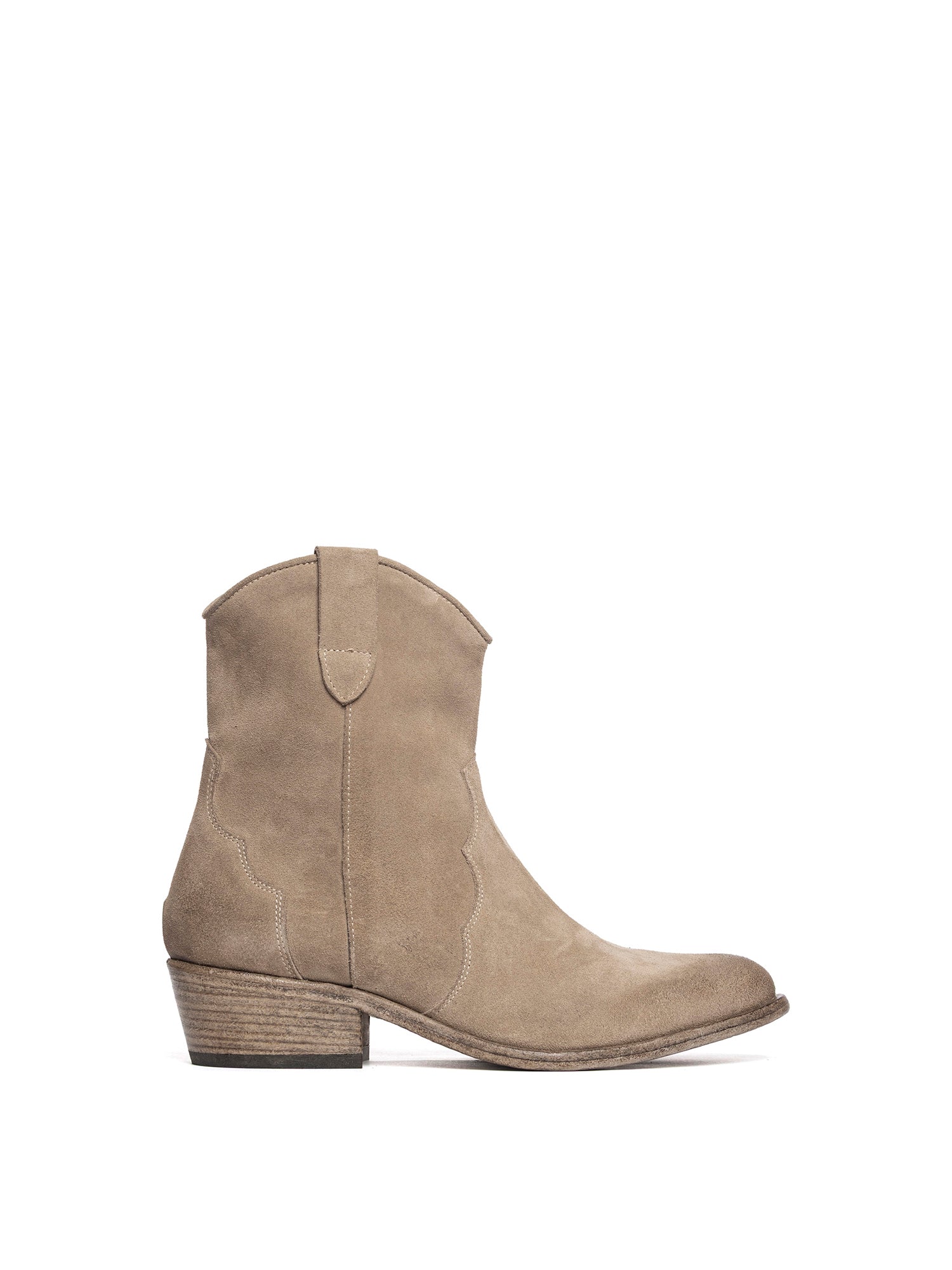 Tronchetti texani in camoscio beige 2919